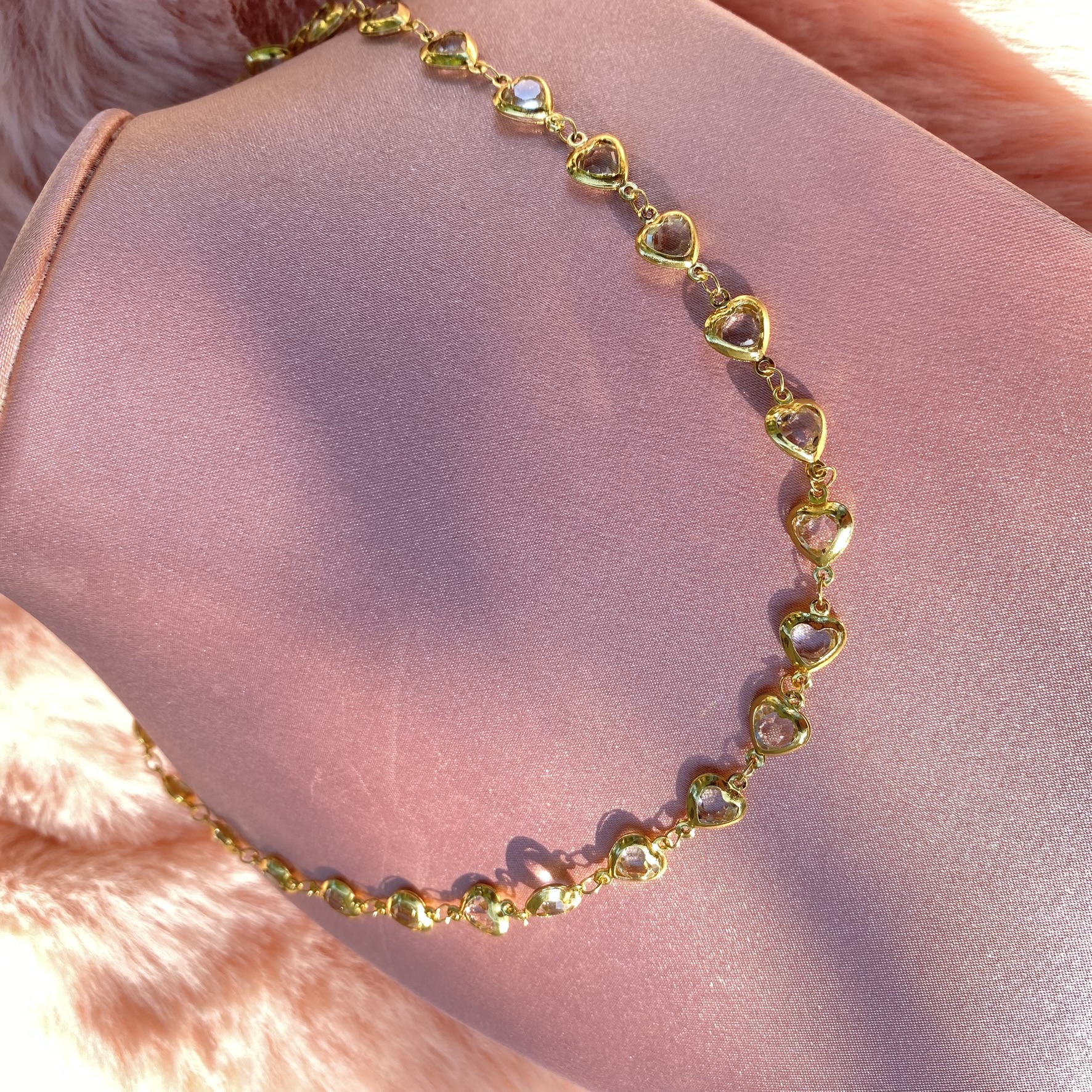 Cadena de Corazones Diferentes Colores