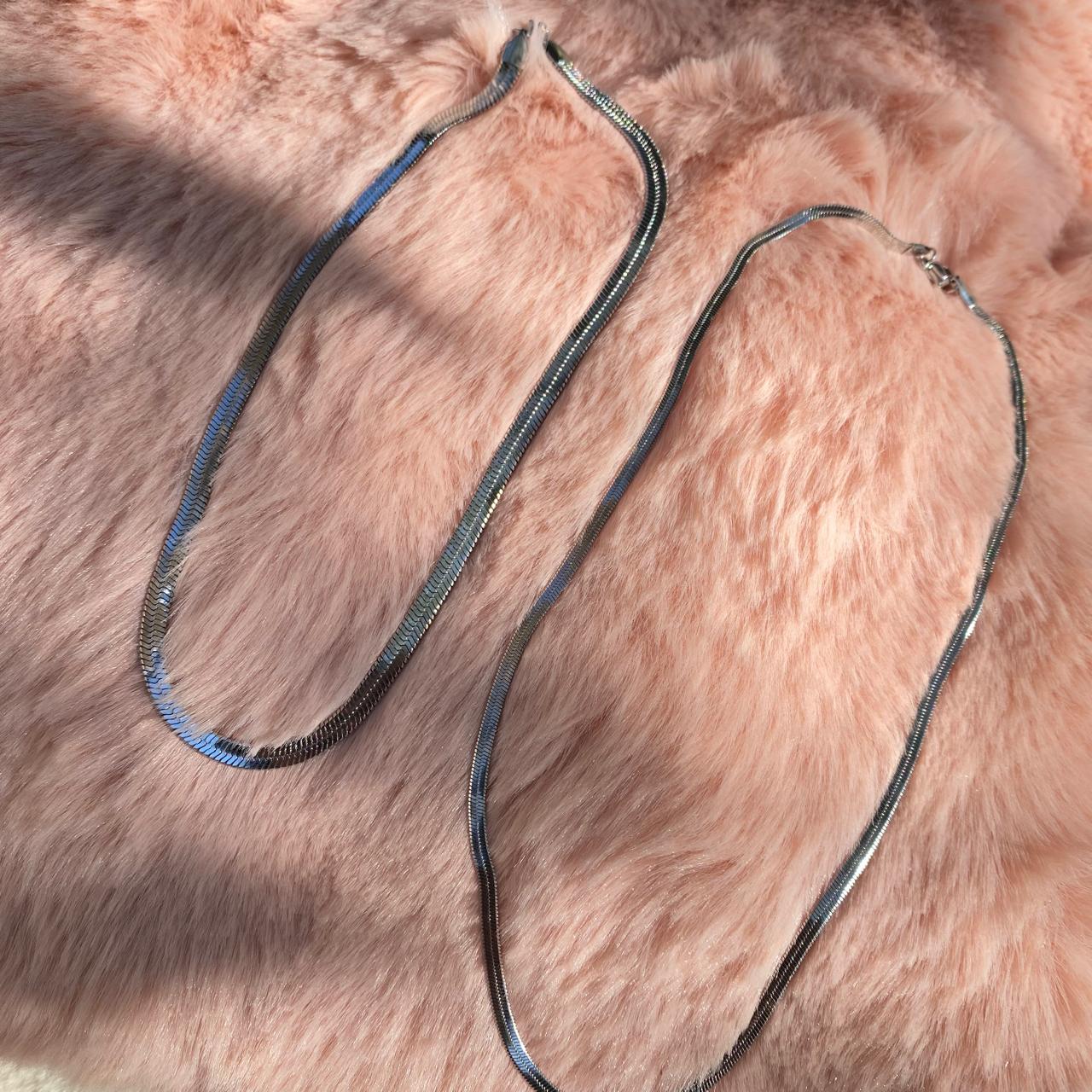 Cadena Plana Plateada