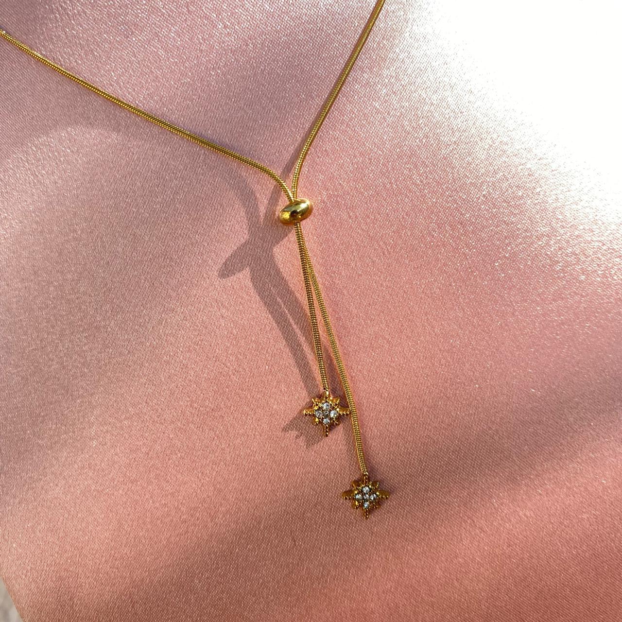 Collar Ajustable Estrellas Colgantes