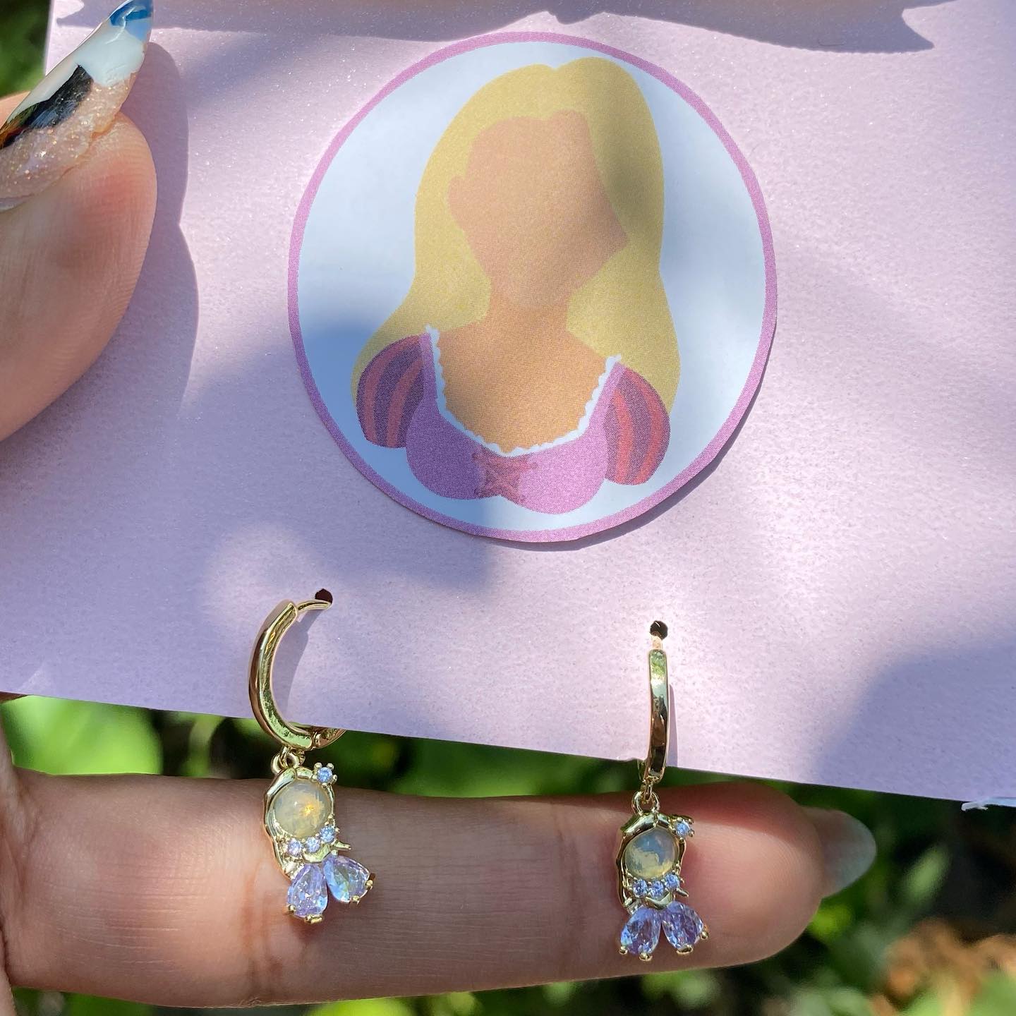 Aretes Huggies Rapunzel