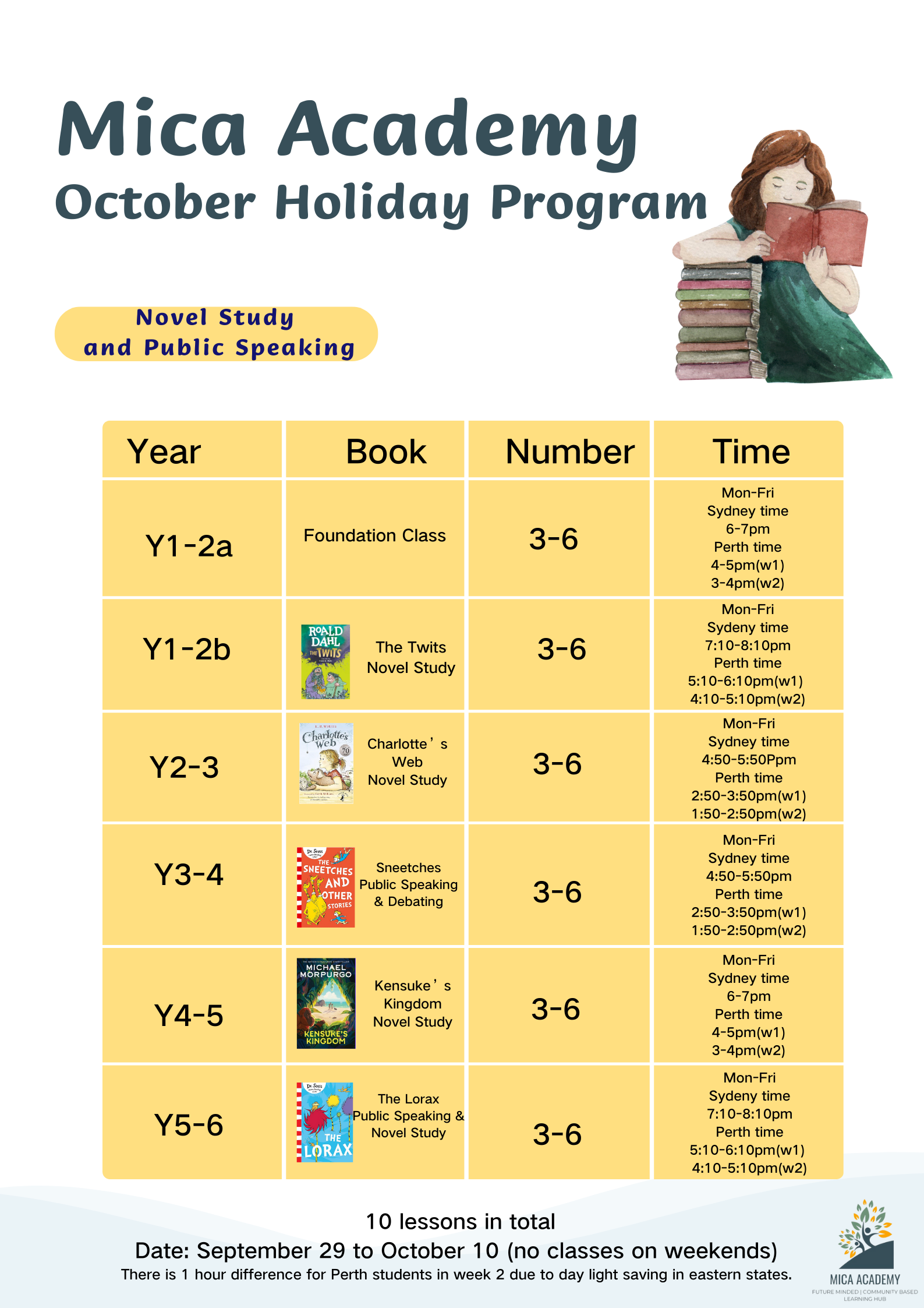 October Holiday Program