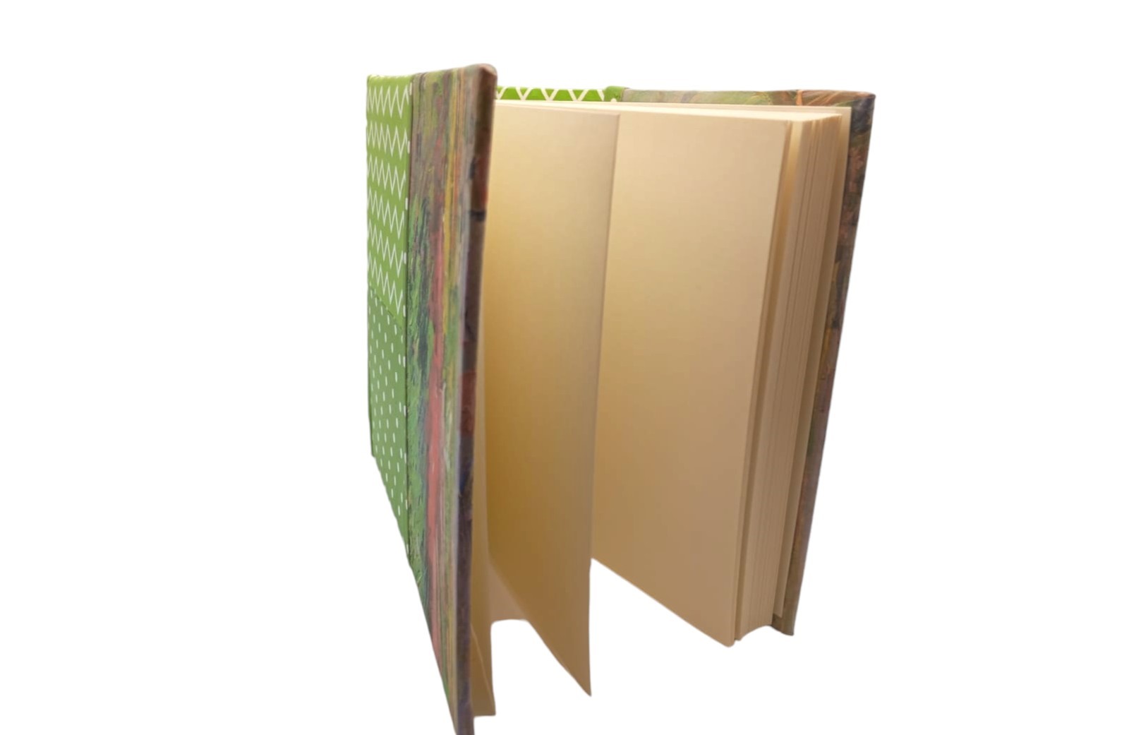 Album fotografico artigianale patterns verdi e particolare dello "Stagno delle Ninfee" di Monet