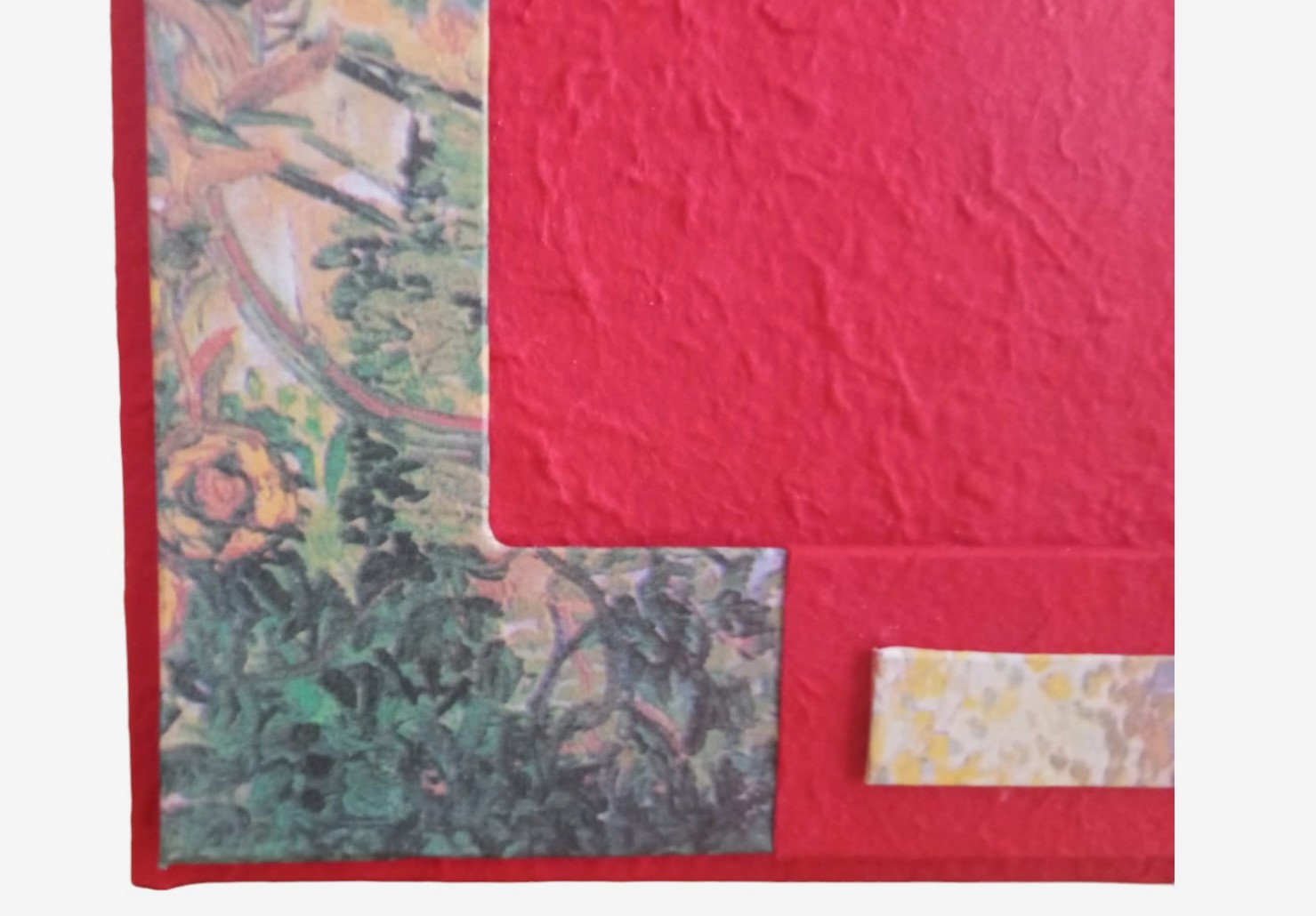 Cornice artigianale ispirata al dipinto "Giardino fiorito con sentiero" di Van Gogh