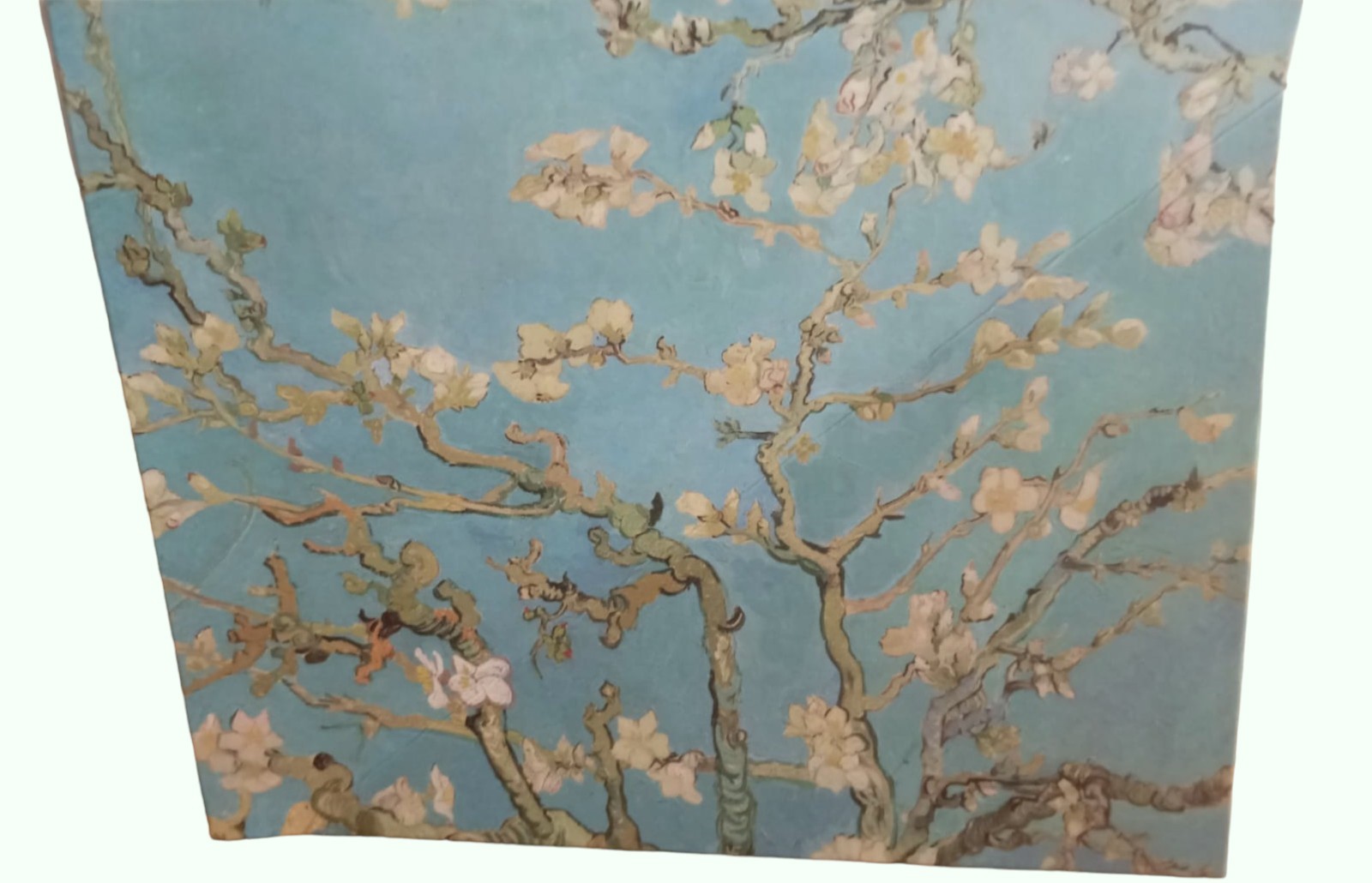 Cornice artigianale ispirata al dipinto "Ramo di mandorlo fiorito" di Van Gogh