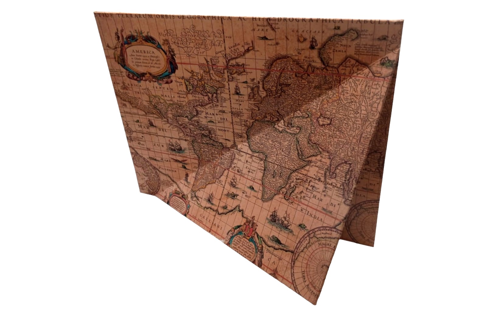 Cornice artigianale della serie " Antiche mappe geografiche"