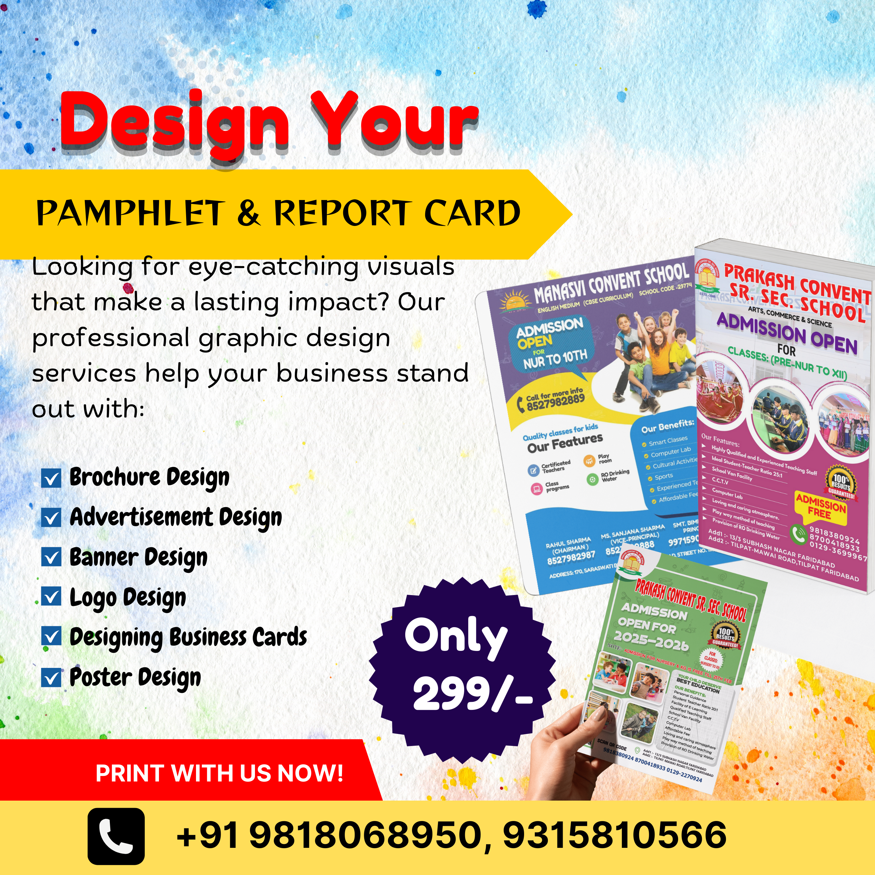 Pamphlet & Report Card Design Services