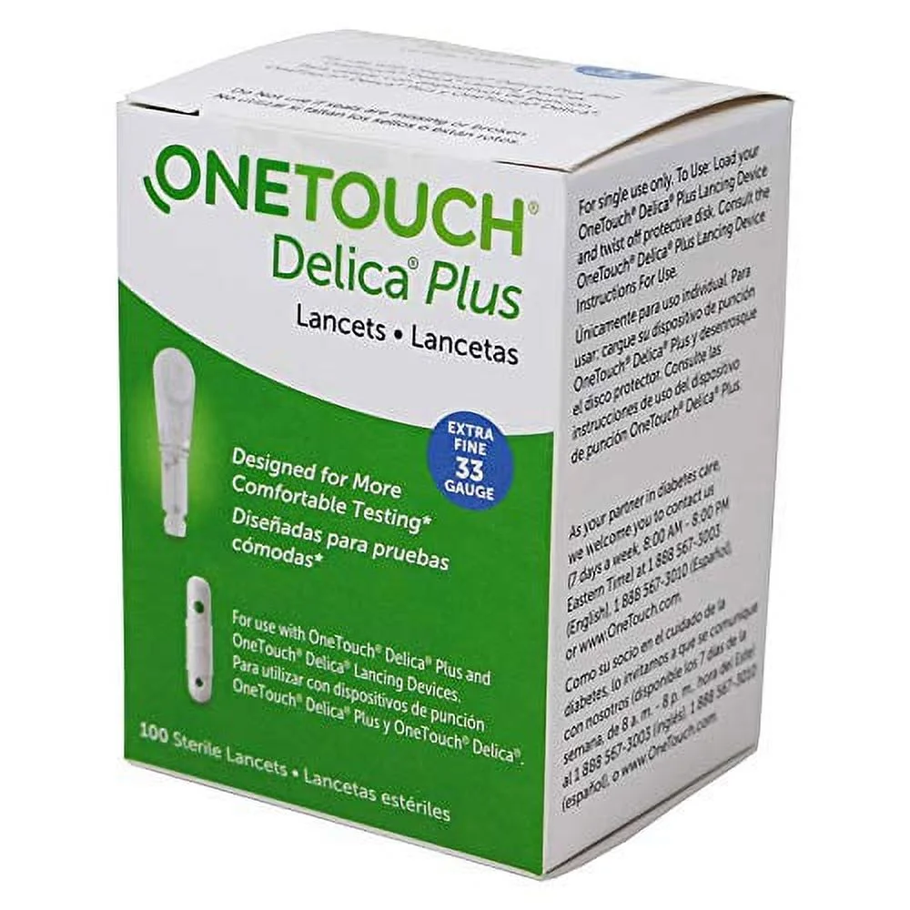 OneTouch® Delica® Plus lancets 33 gauge - 100 Count