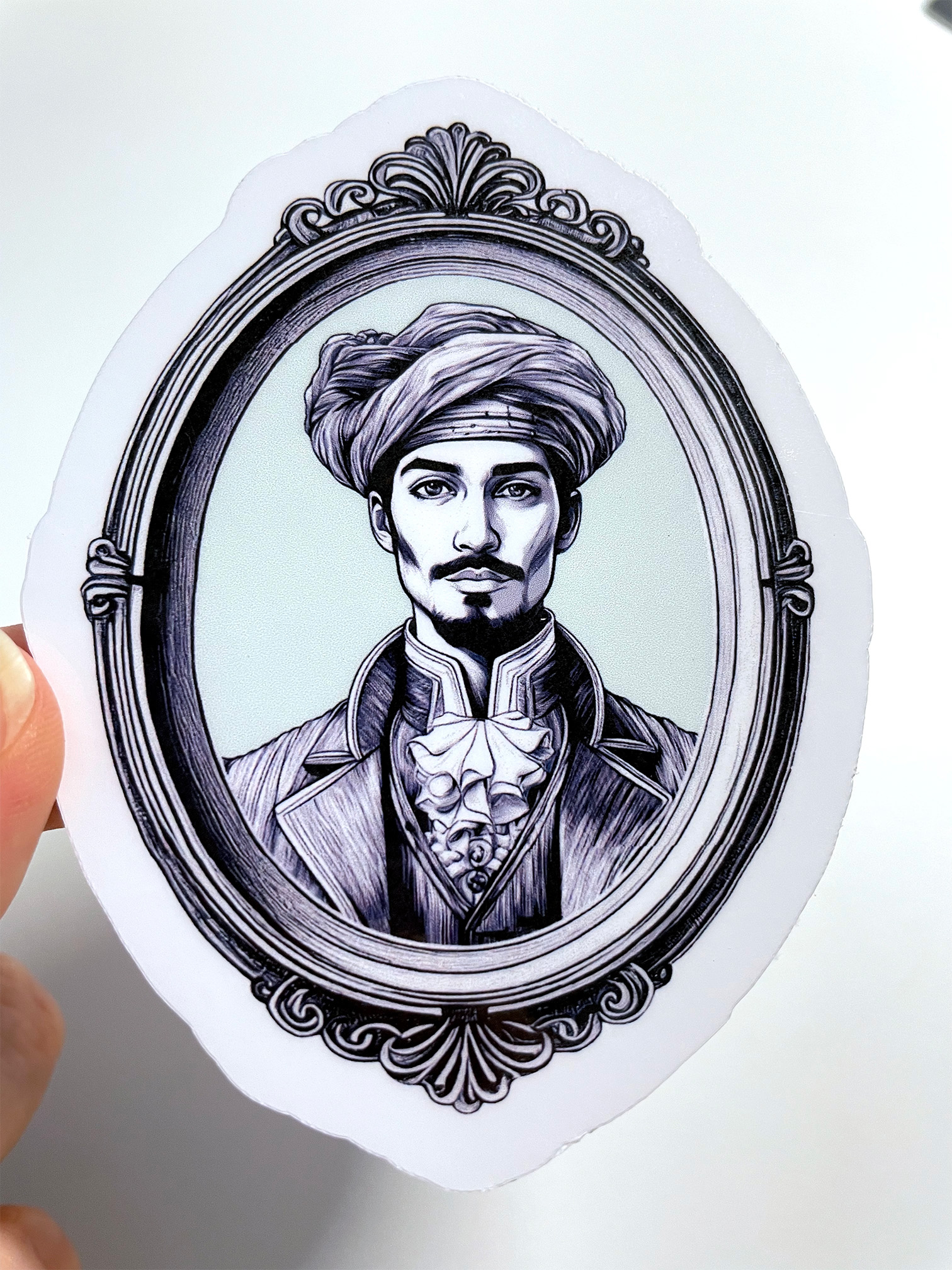 Victorian Framed Sticker | Large | Baron Kasimir Darkoak