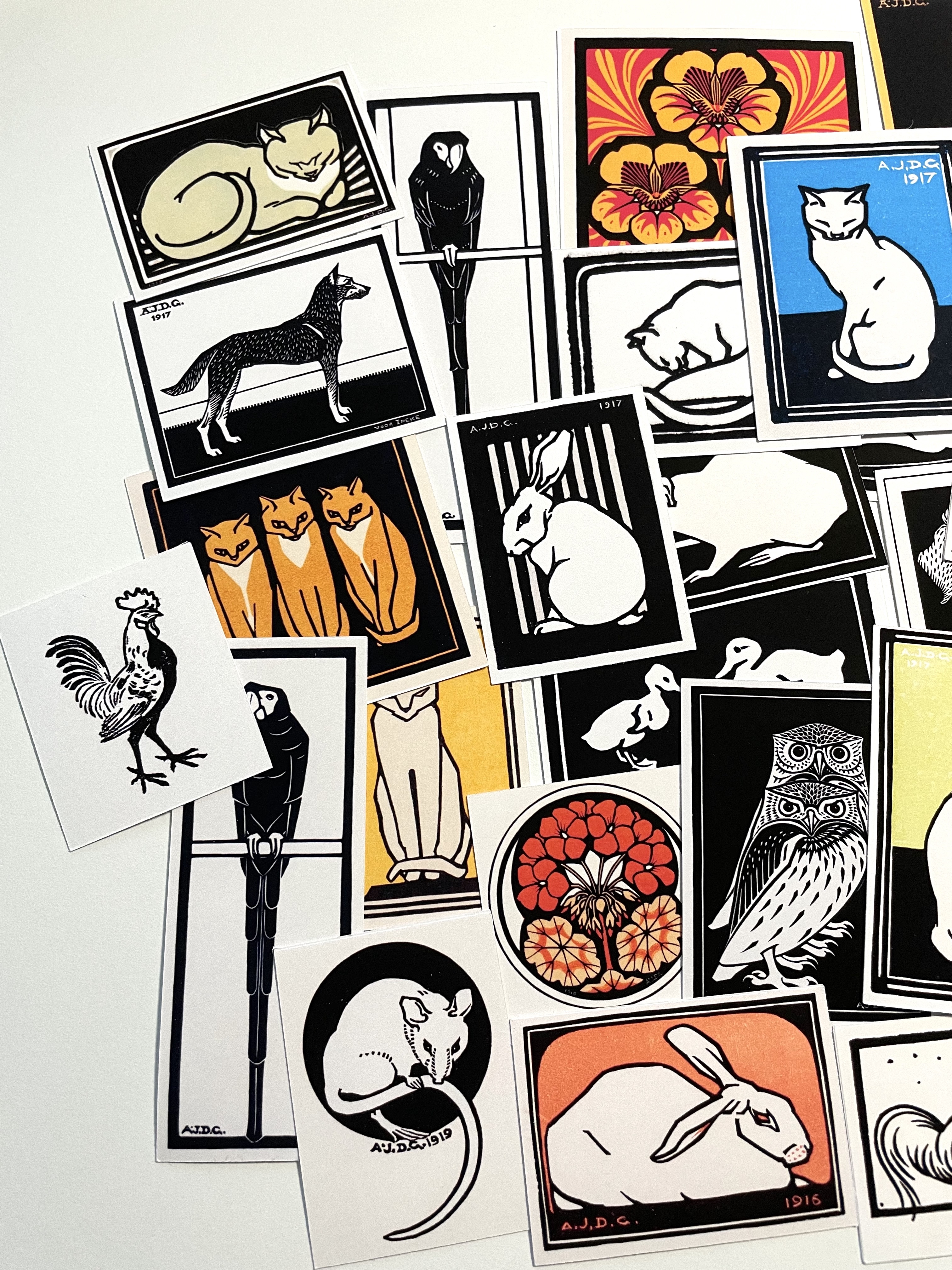 35 pcs Vintage Julie de Graag stickers pack