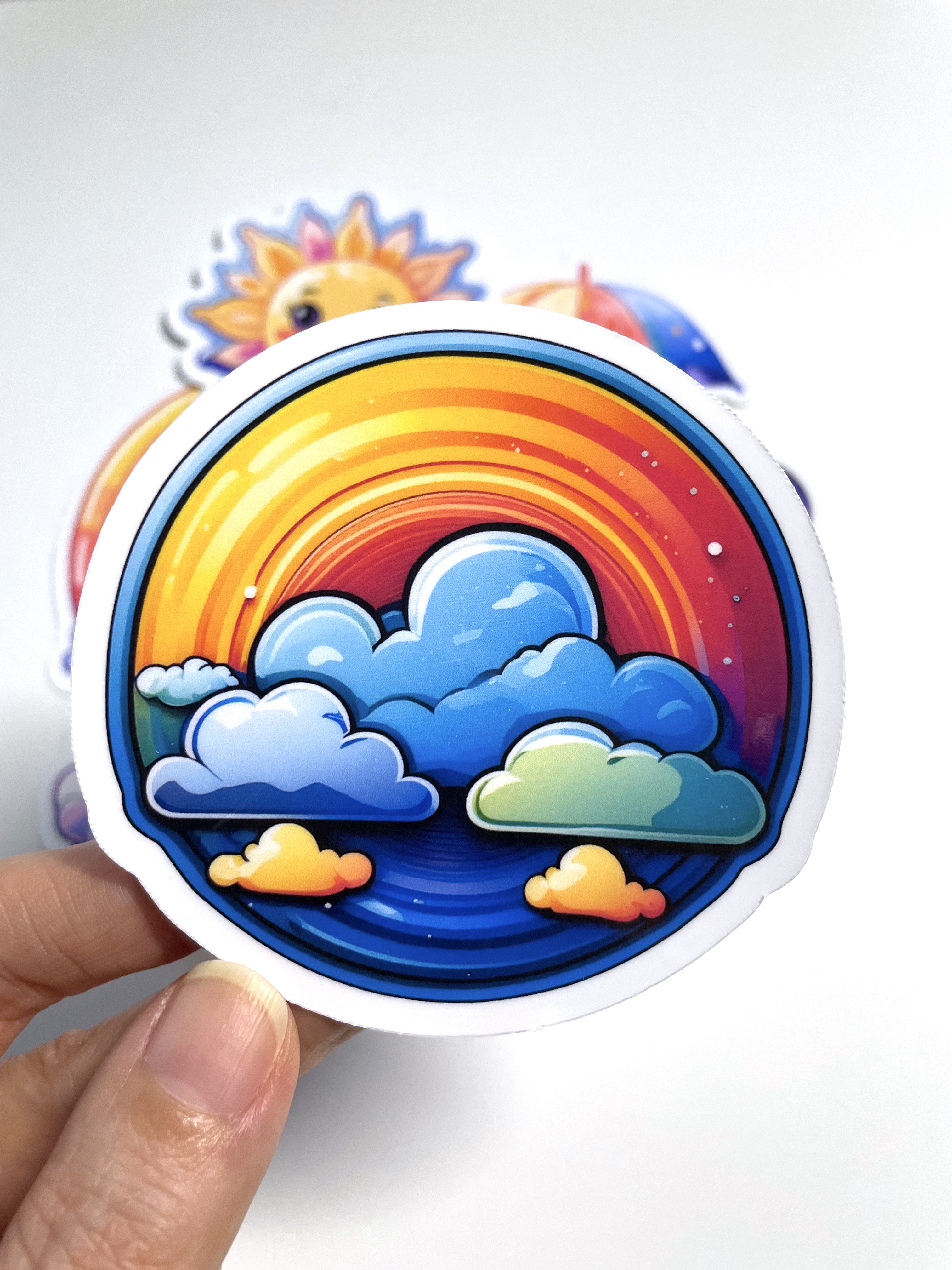 Sunrise/Sunset Weather Sticker Duo | Large | Water Resistant