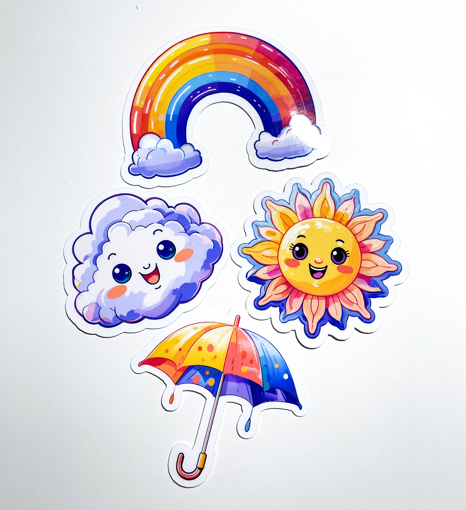 Cutie Weather Sticker Set (4x Stickers) | Water Resistant