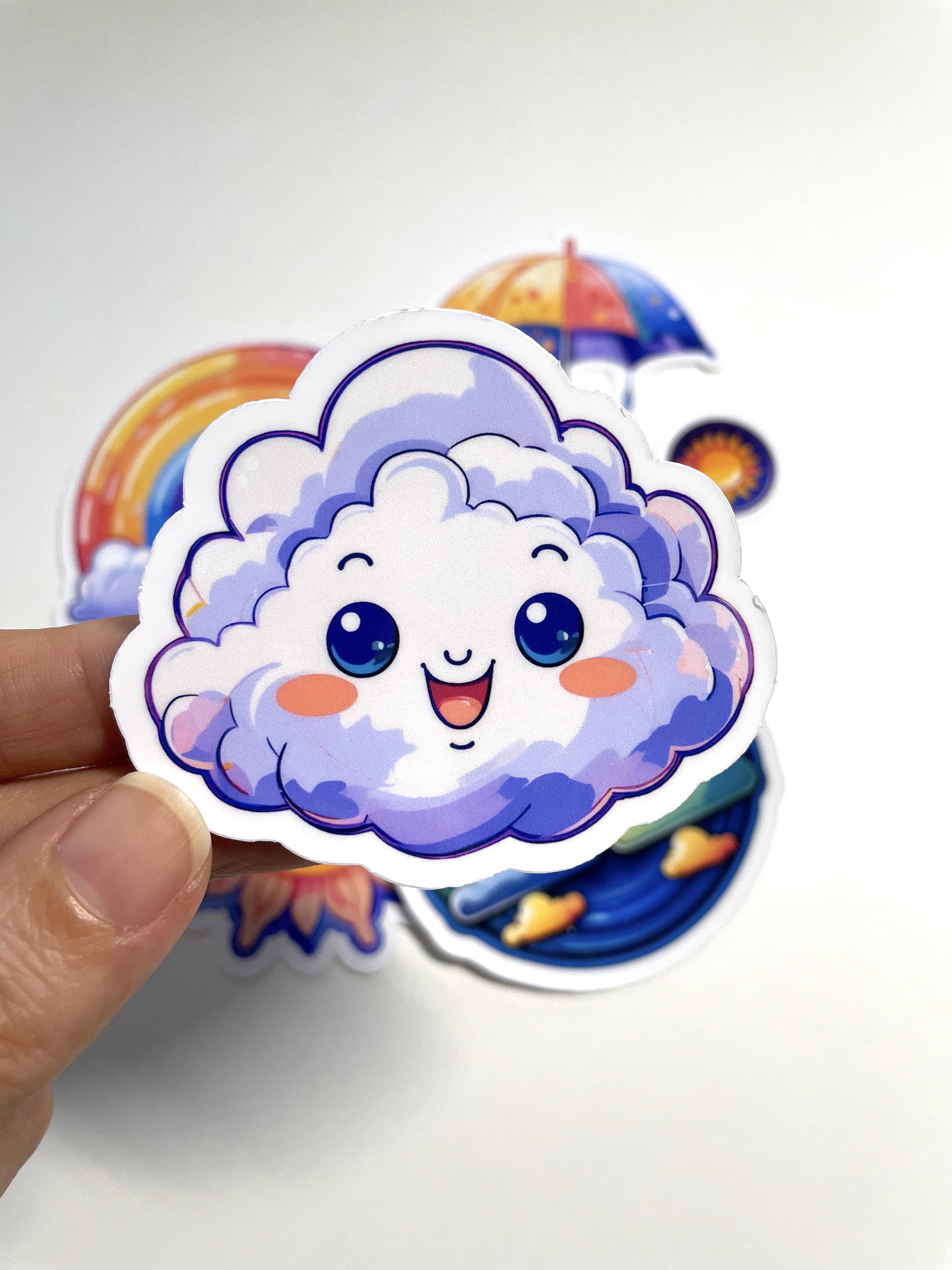 Cutie Weather Sticker Set (4x Stickers) | Water Resistant
