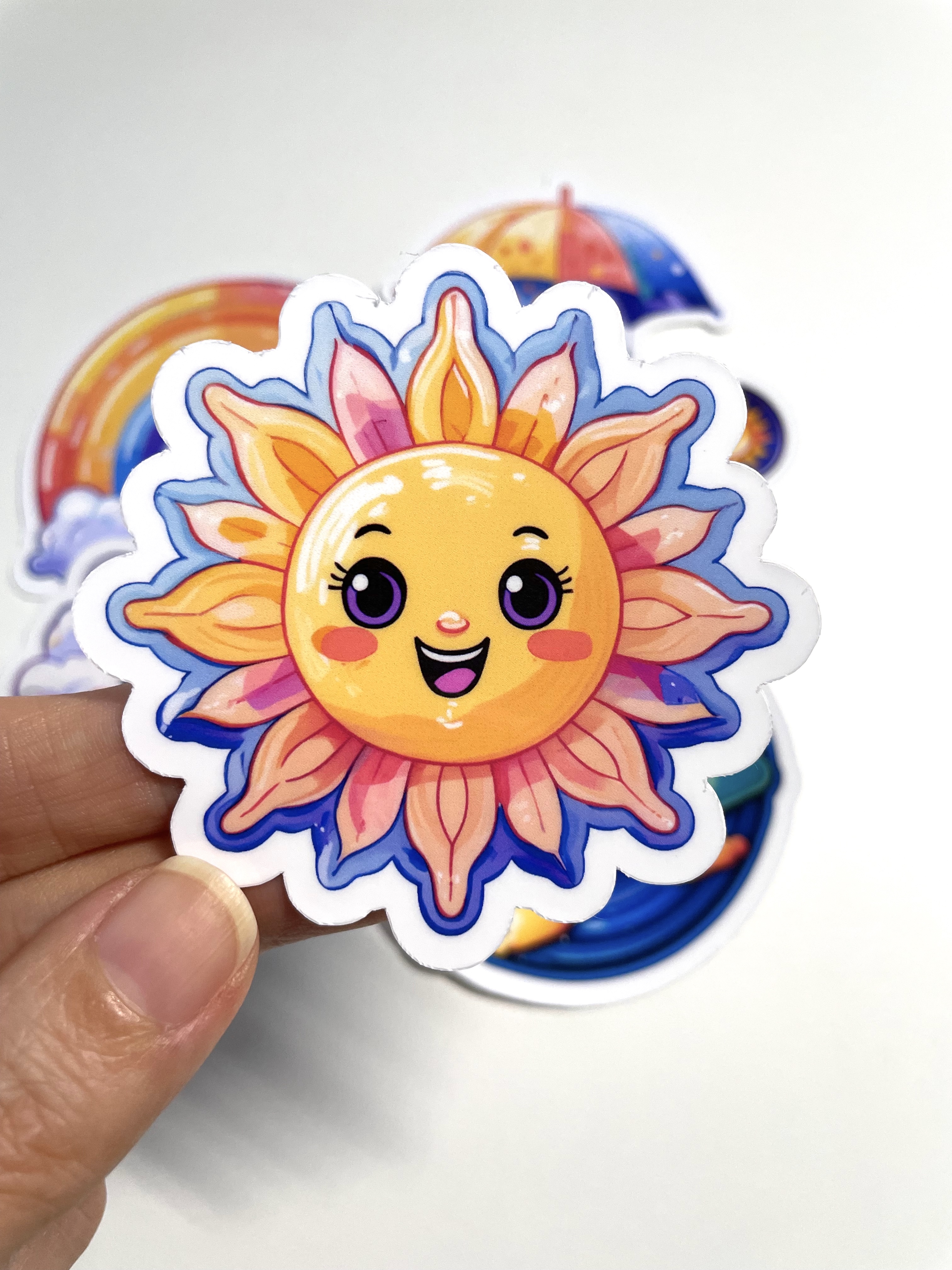 Cutie Weather Sticker Set (4x Stickers) | Water Resistant