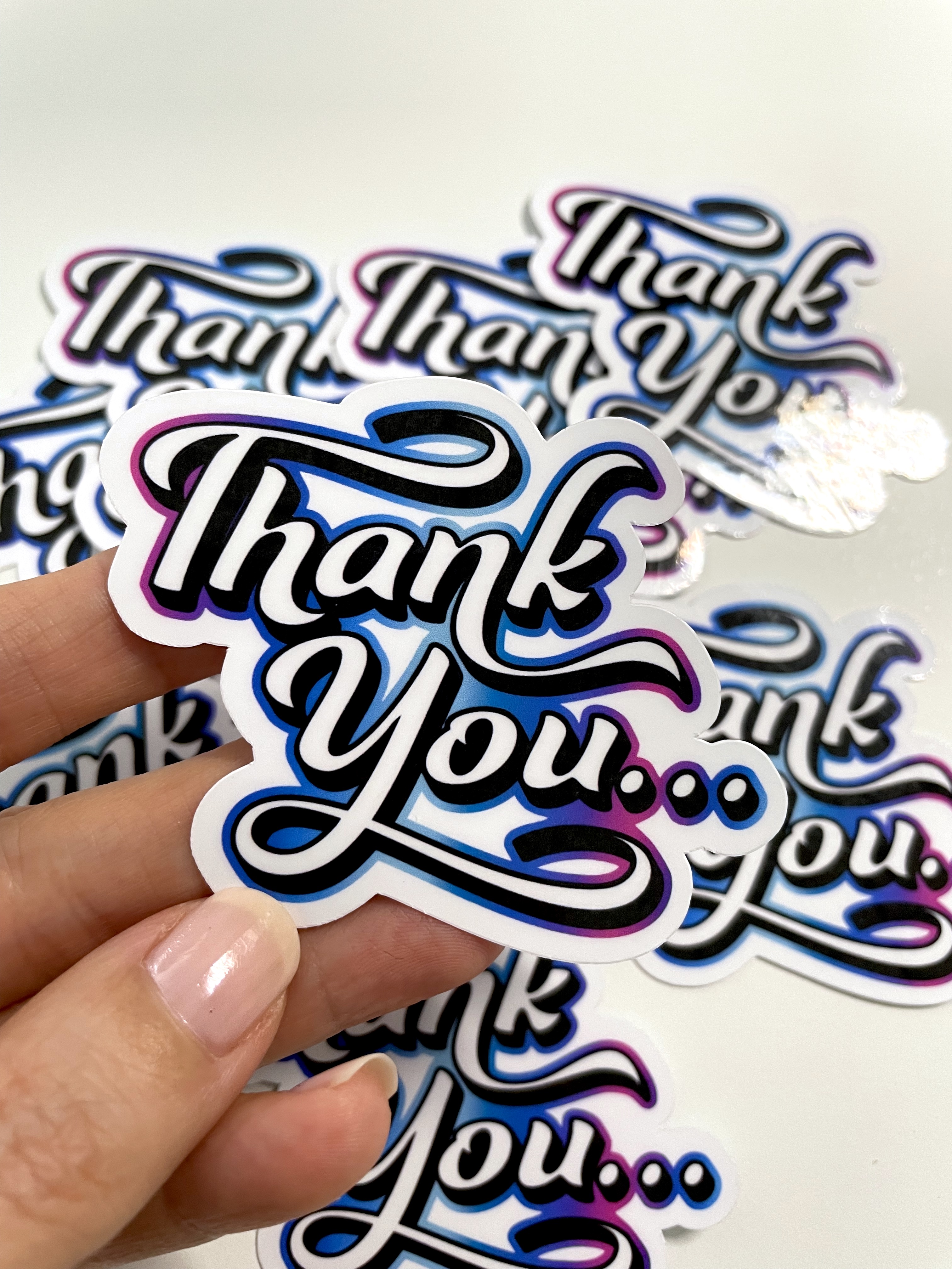 Rainbow Thank You Sticker | Large | Water Resistant