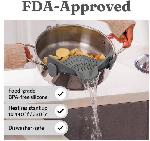 Clip-On Kitchen Strainer