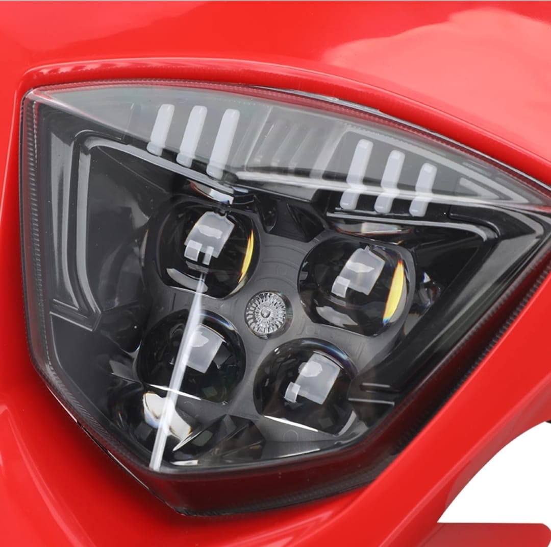 Faro Led ensamblado con mascarilla Roja