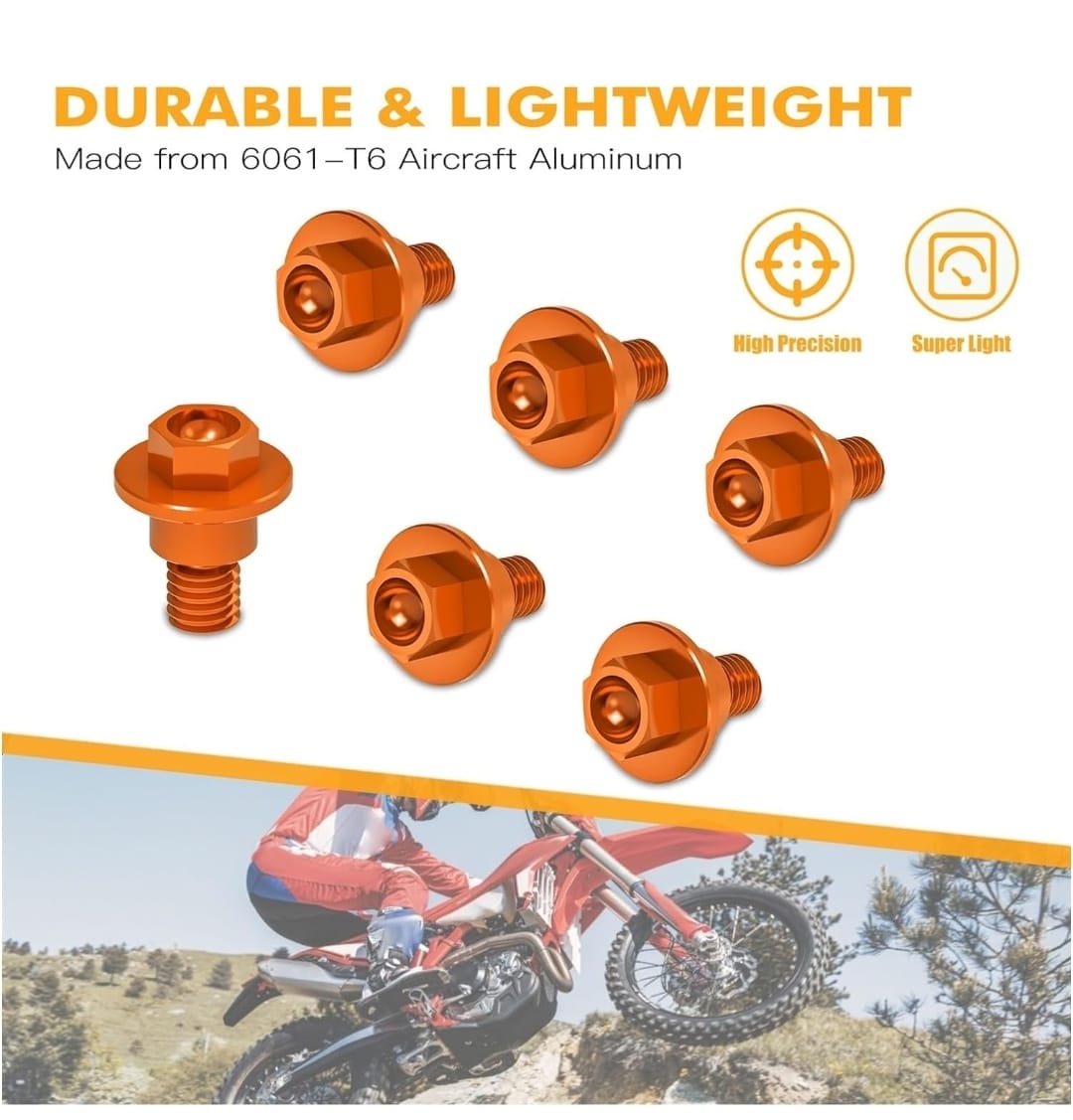 Tornillos de canilleras naranja