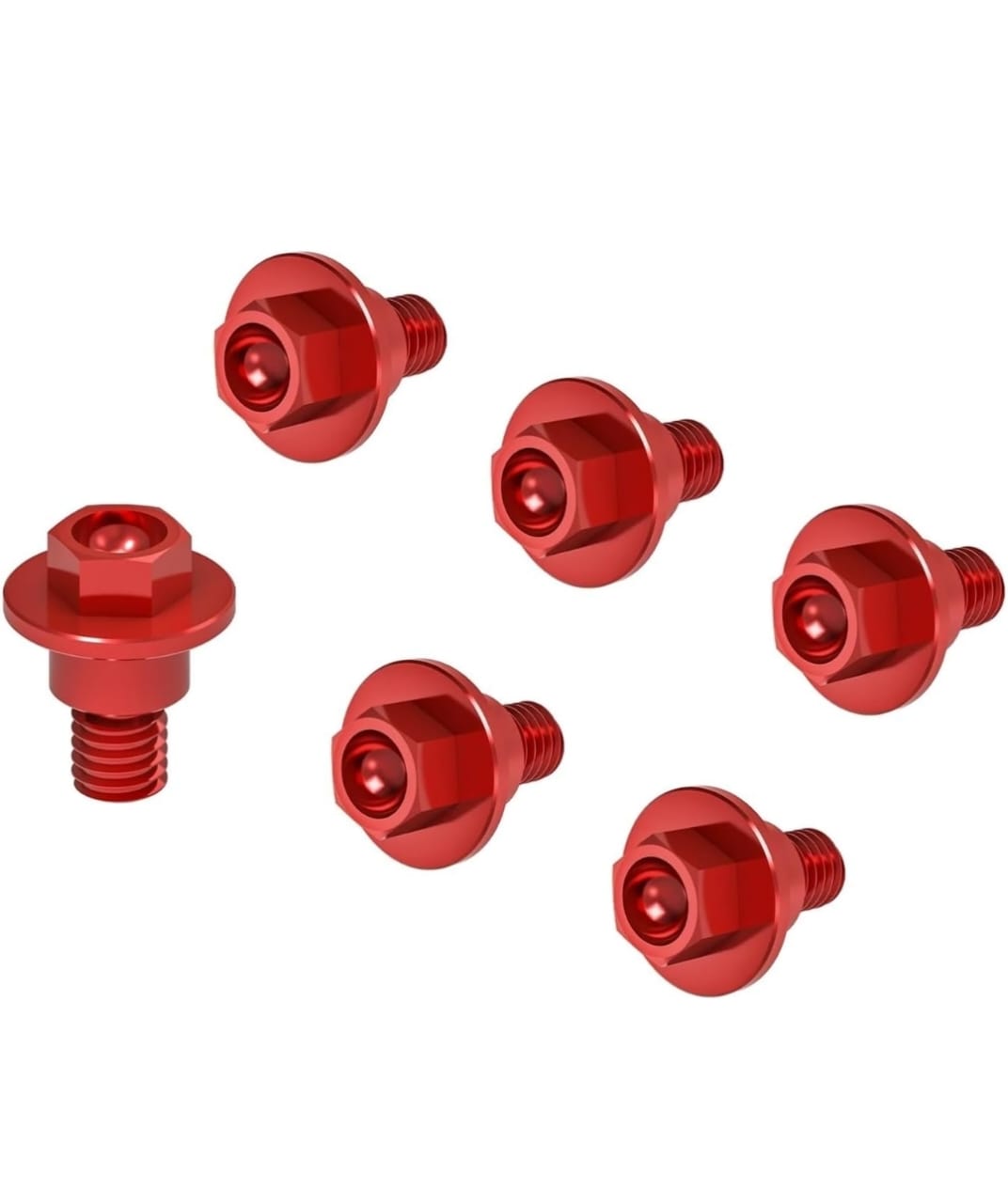 Tornillo de canilleras rojo