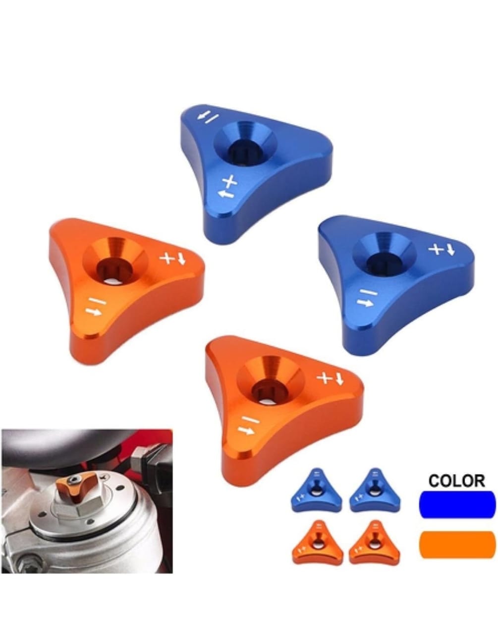 Perillas regulación suspensión naranja