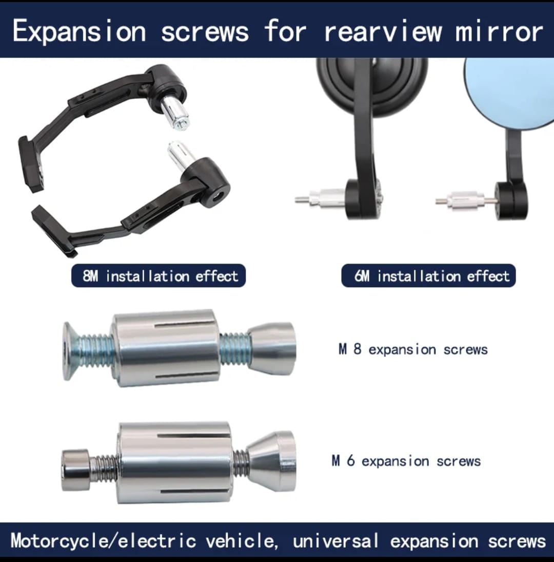 Tornillo de expansión para motocicleta, tapones para el extremo del manillar
