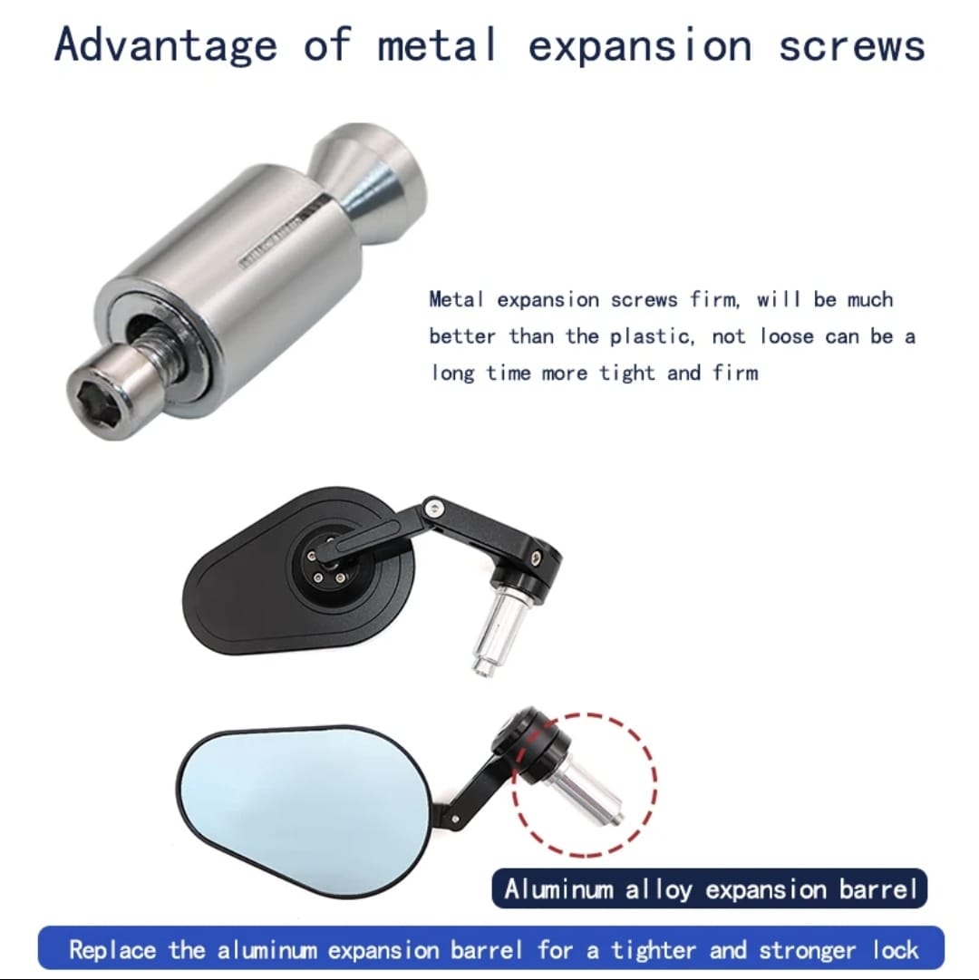 Tornillo de expansión para motocicleta, tapones para el extremo del manillar
