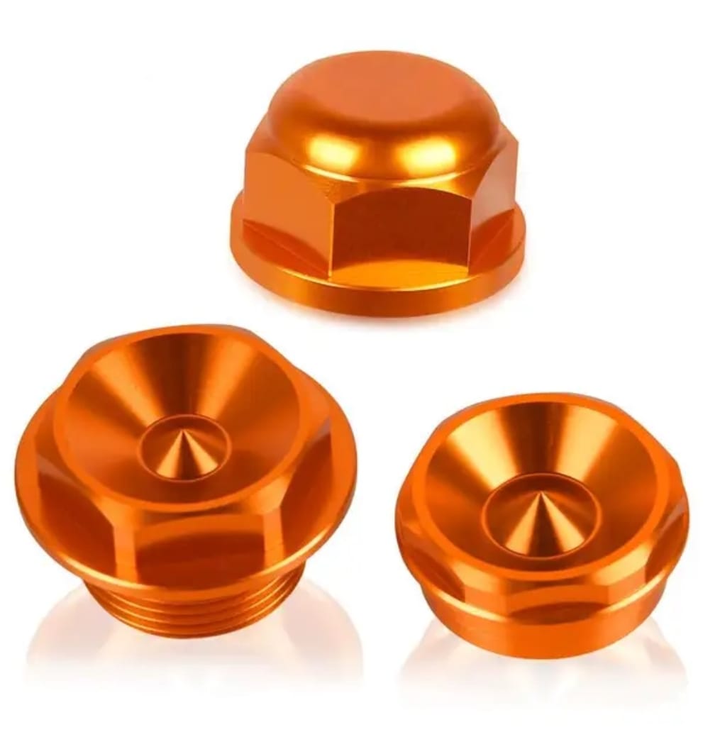 Juego deTuercas de bloqueo de eje naranja