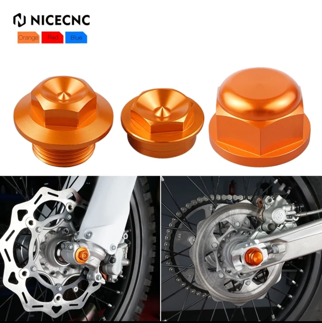 Juego deTuercas de bloqueo de eje naranja