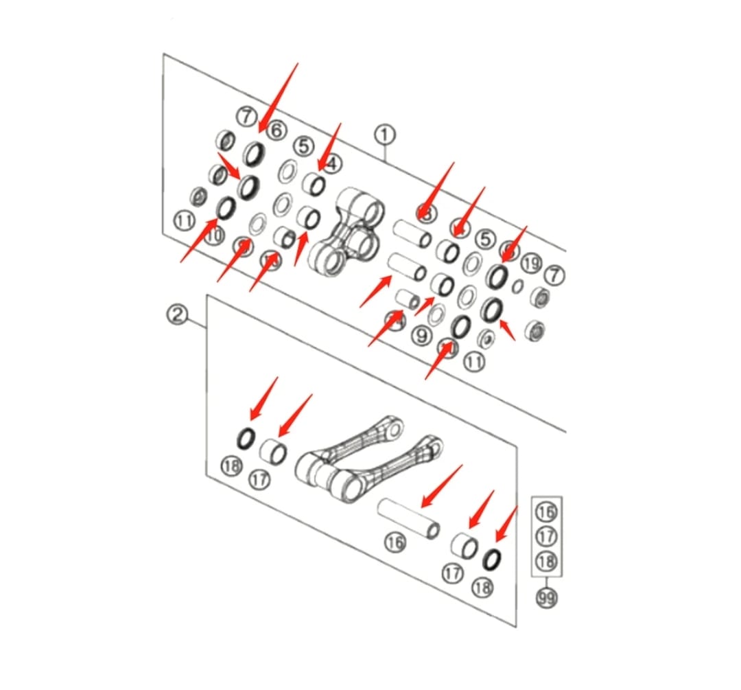 Kit reparación rodamientos de linkcage