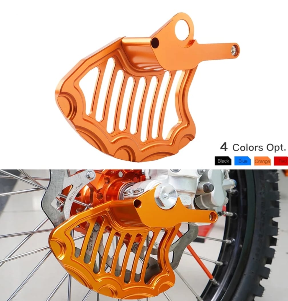 Protector disco de frenos aluminio naranja