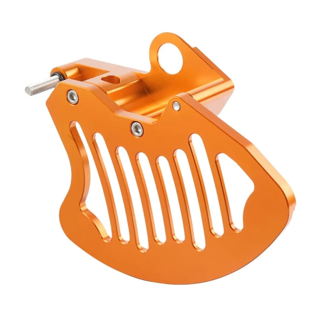Protector disco de frenos aluminio naranja