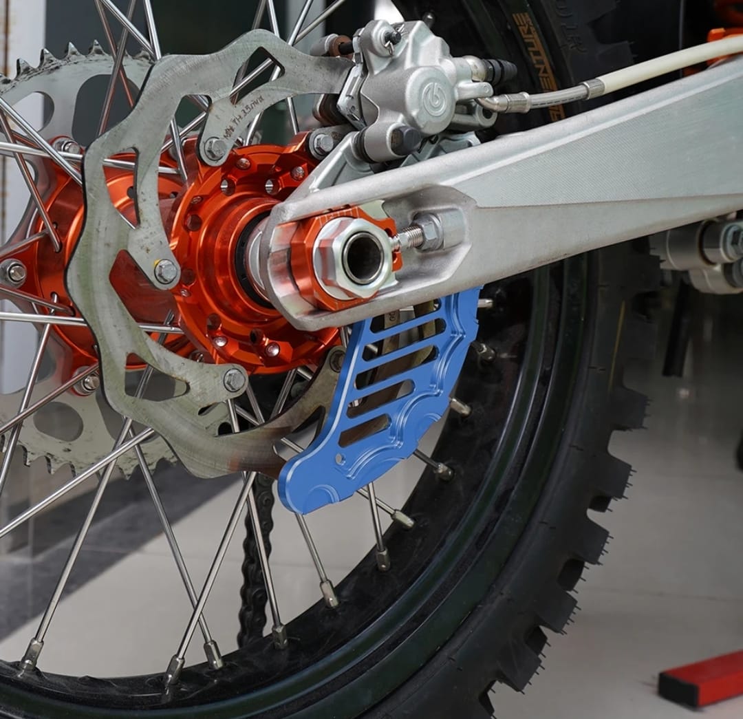 Protector disco de frenos aluminio azul