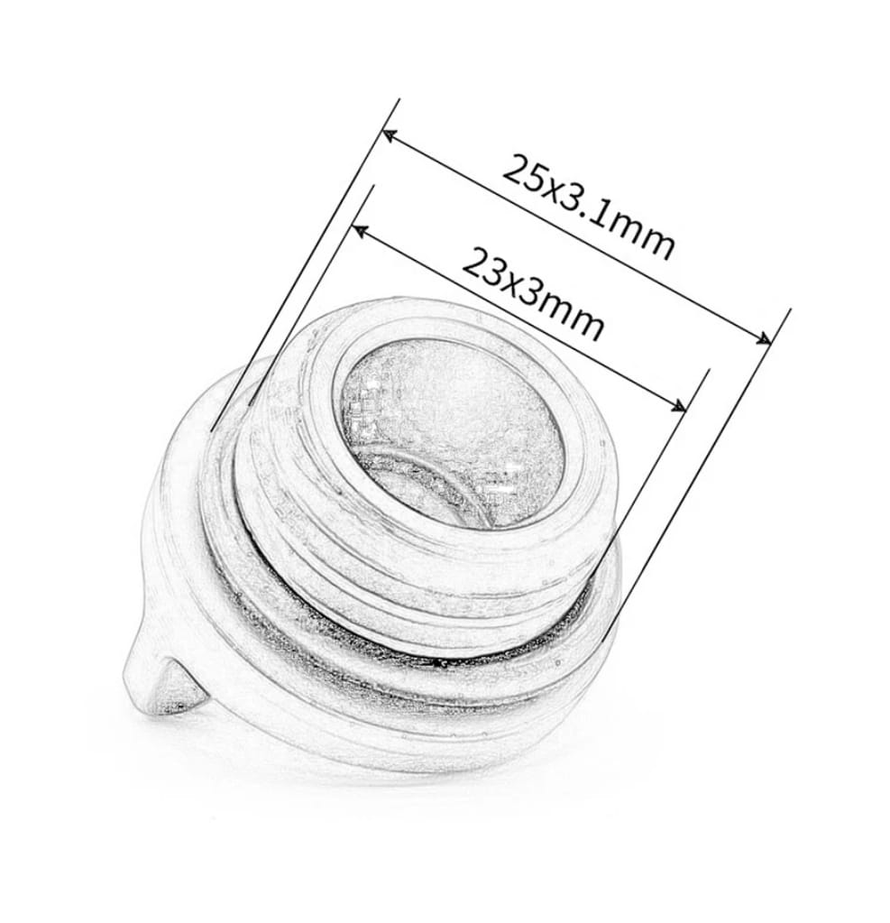 Tapón de llenado de aceite de motor azul