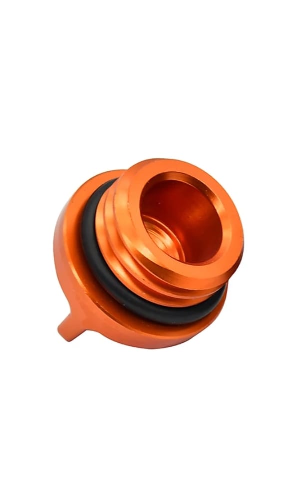 Tapón de llenado de aceite de motor naranja