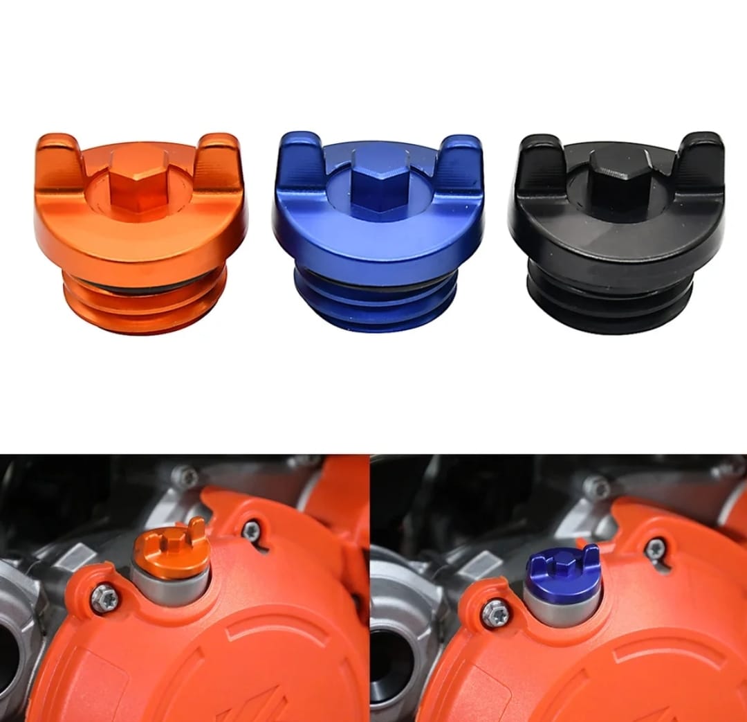 Tapón de llenado de aceite de motor naranja