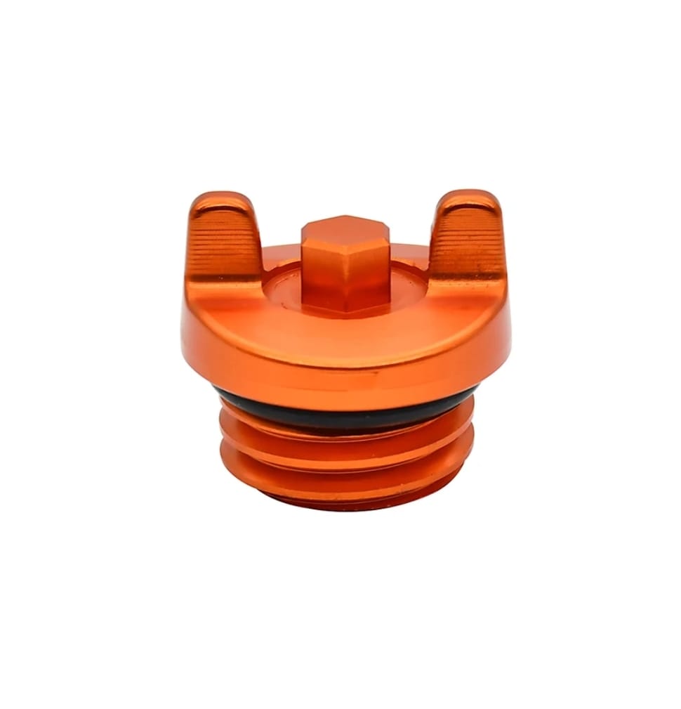Tapón de llenado de aceite de motor naranja