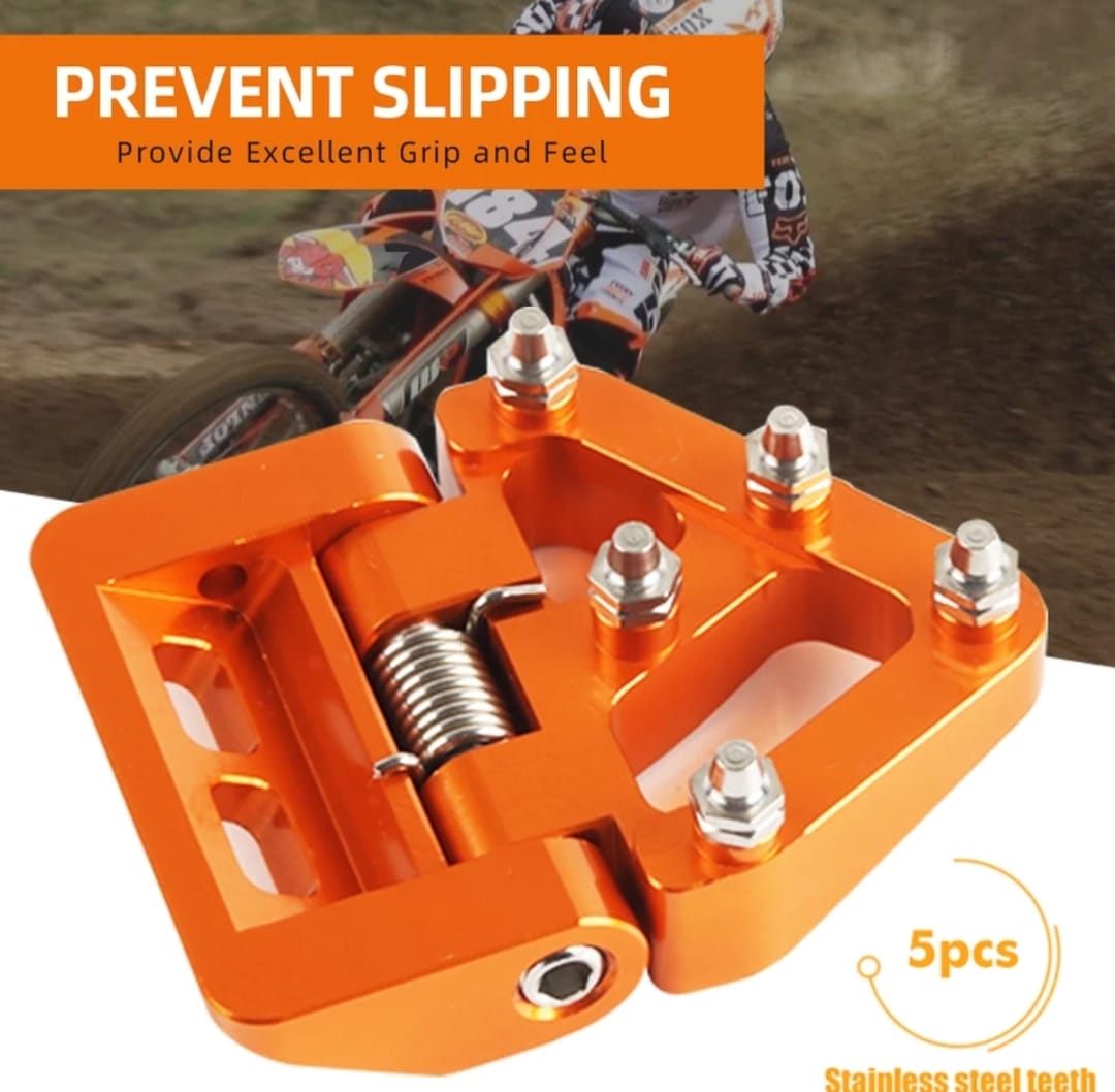 Punta de pedal de freno plegable naranja