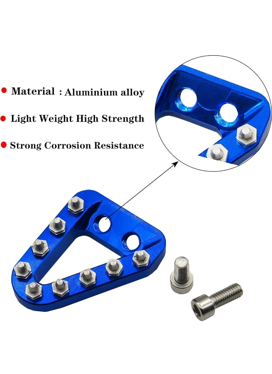 Punta pedal de freno azul