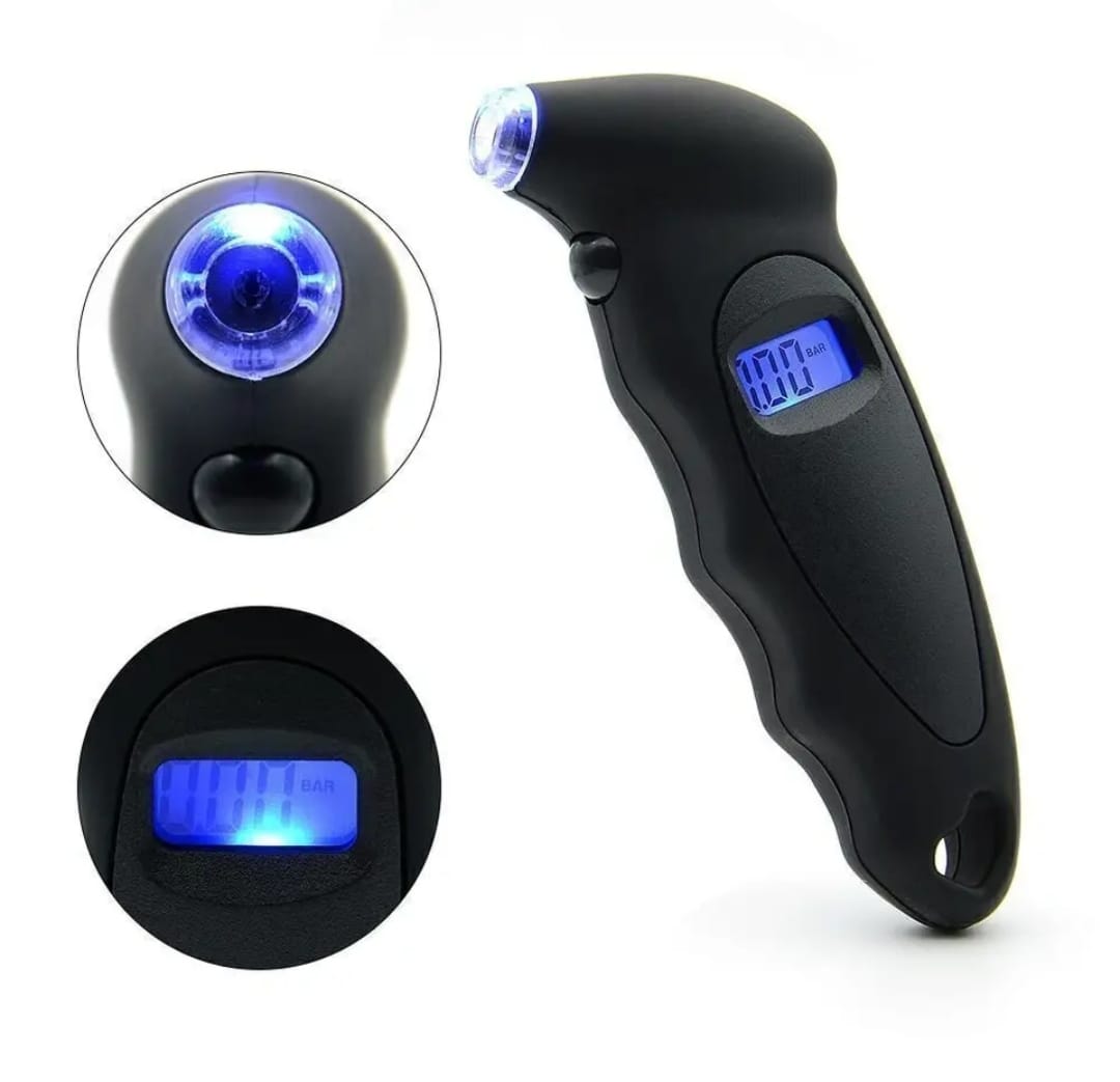 Manómetro digital medidor de presion de aire negro 