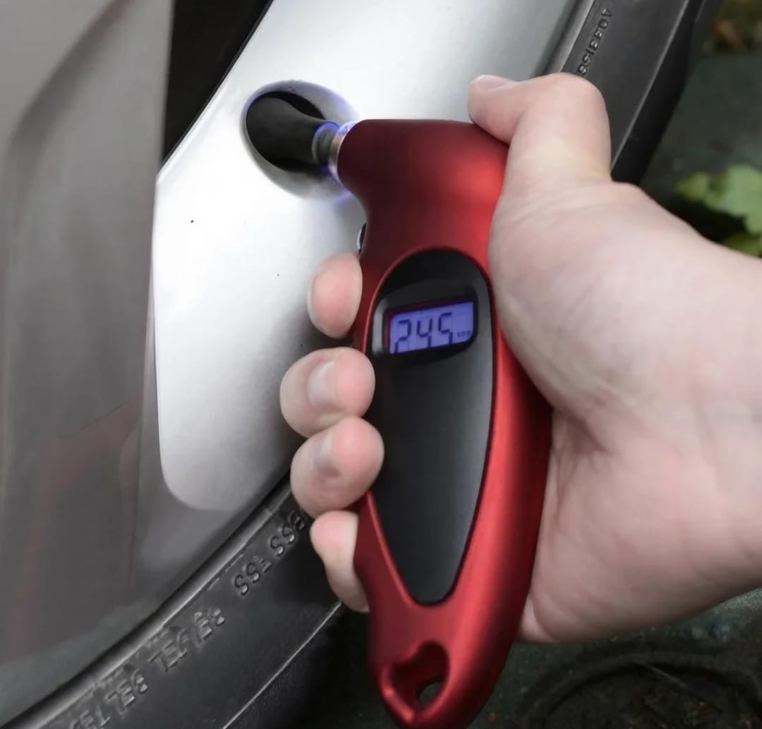 Manómetro digital medidor de presión de aire rojo