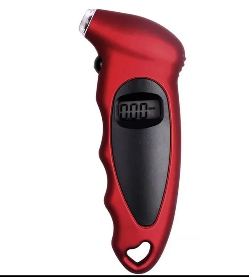 Manómetro digital medidor de presión de aire rojo