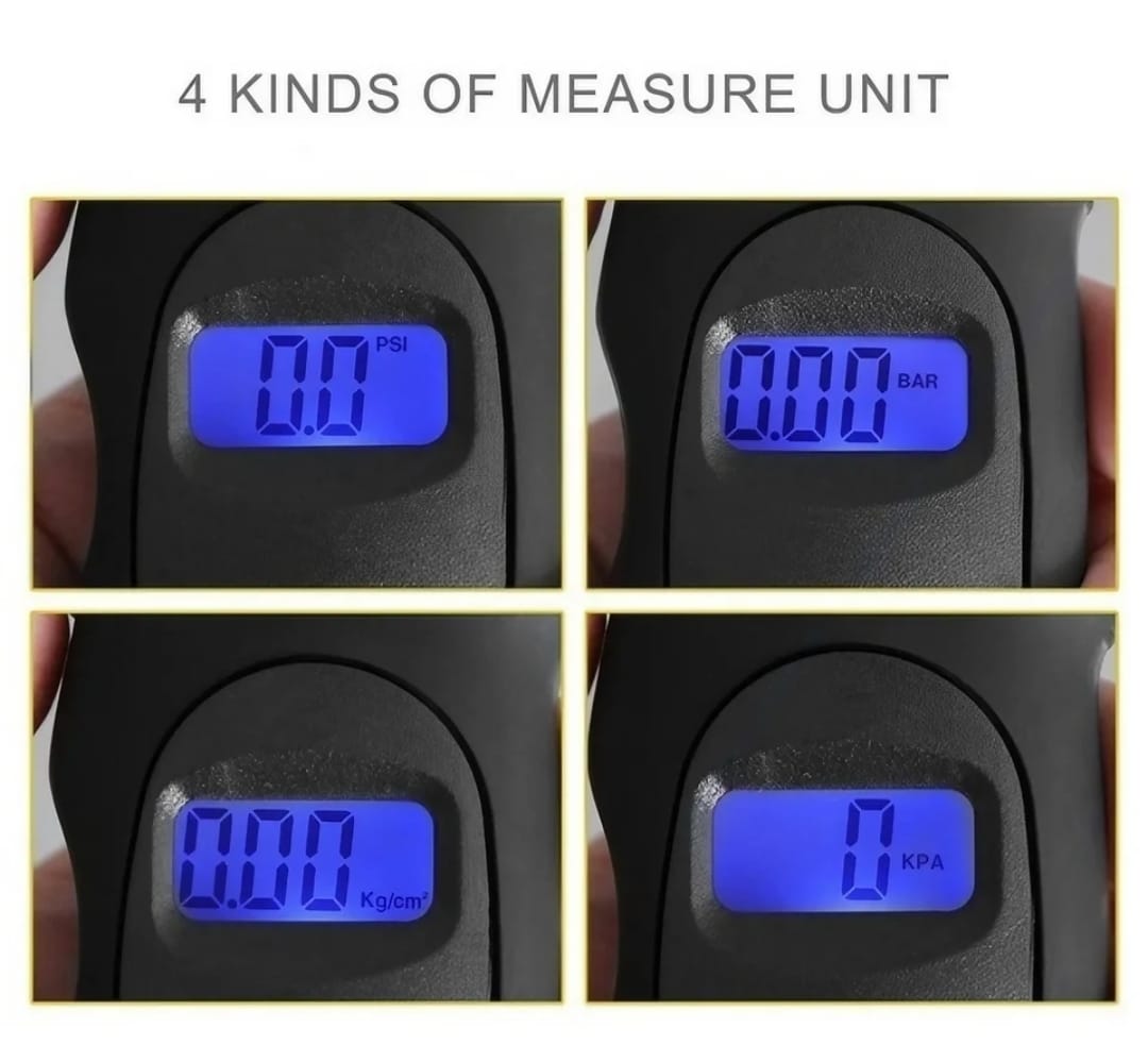 Manómetro digital medidor de presión de aire naranja