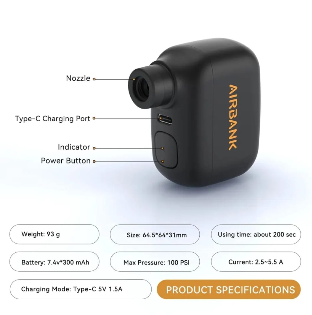Mini compresor de aire portátil recargable