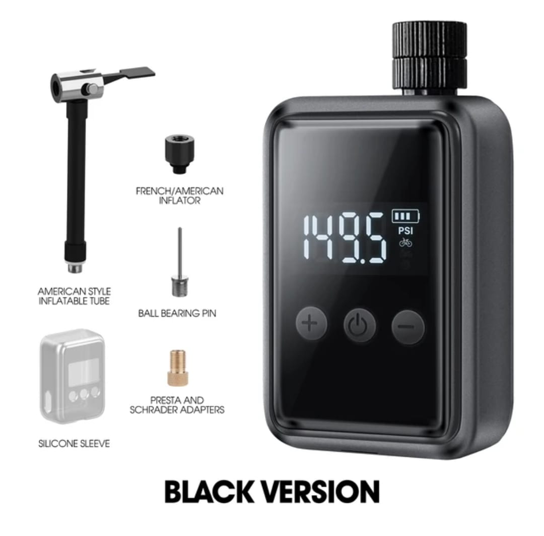 Mini compresor de aire portatil recargable con manómetro