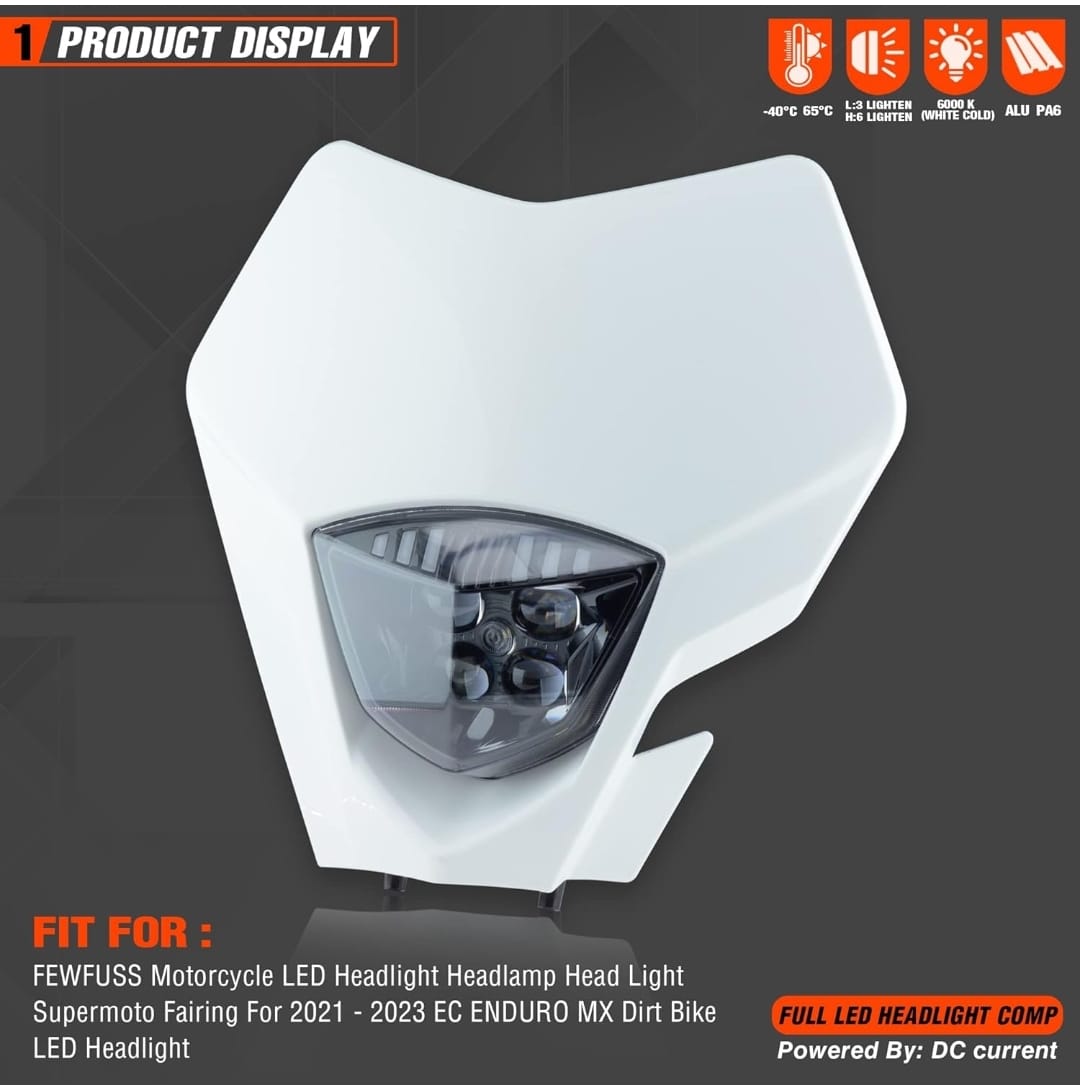 Faro Led ensamblado con mascarilla blanca