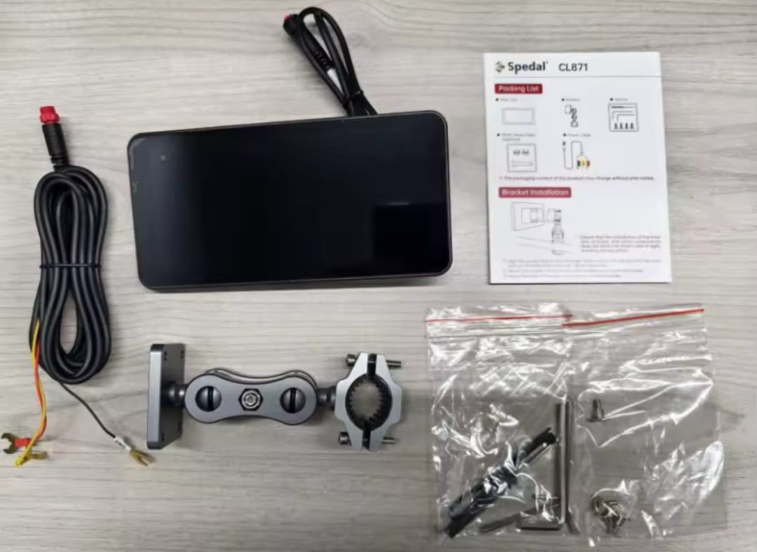 Navegador GPS portátil para motocicleta de 6,25 pulgadas con pantalla táctil inalámbrica Apple Carplay/Android Auto Spedal CL871