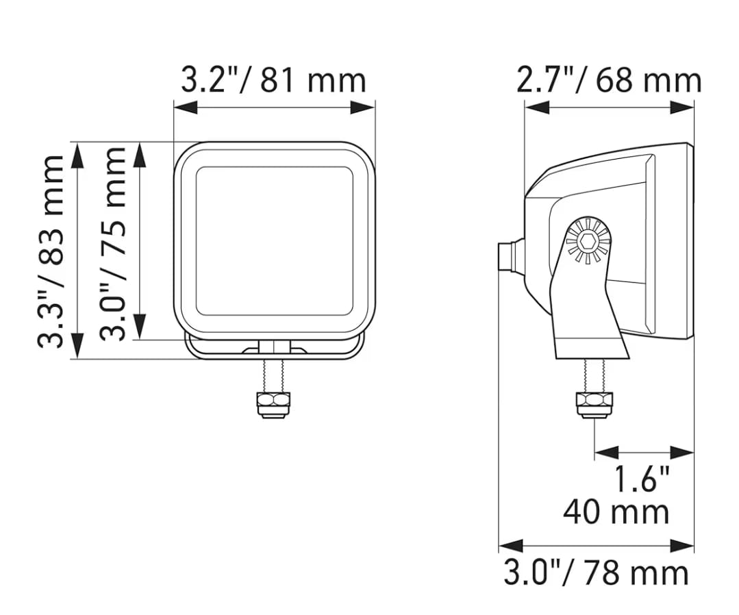 Hella Black Magic - Kit de cubo LED de 3.2 pulgadas