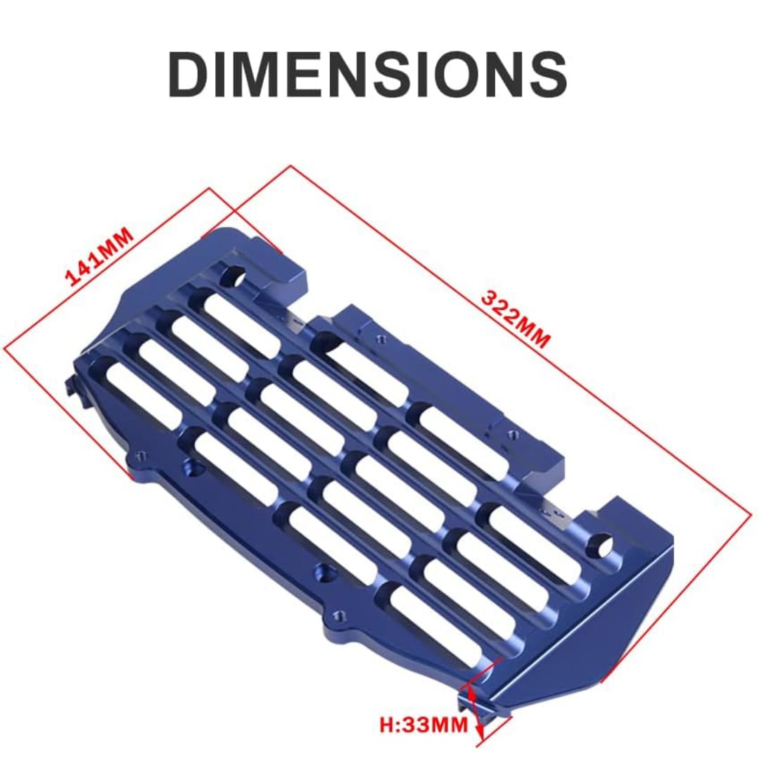 Protector de Radiador Aluminio Azul