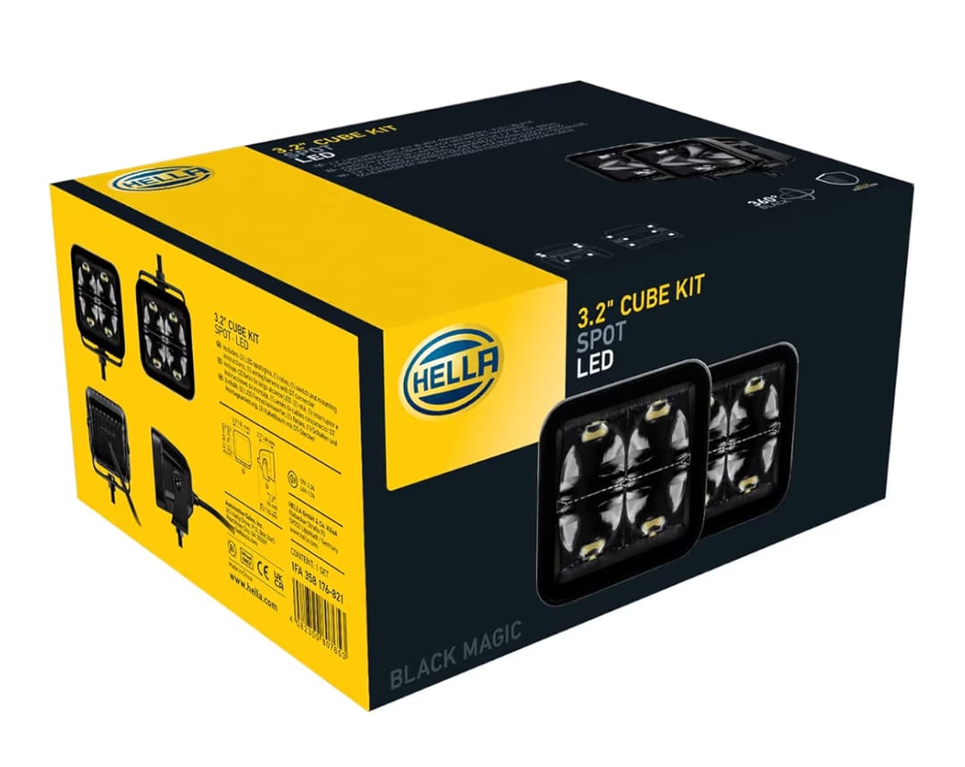 Hella Black Magic - Kit de cubo LED de 3.2 pulgadas