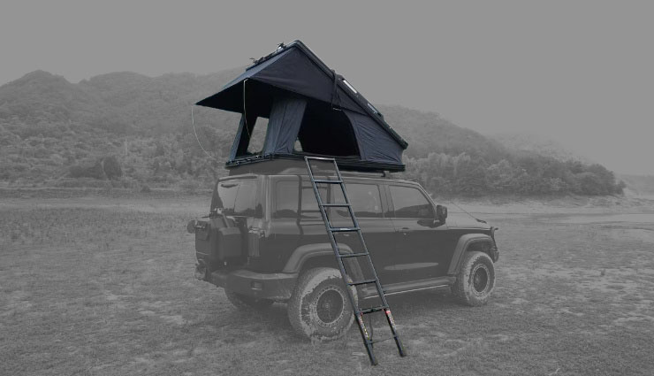 T3 Hard Shell Roof Top Tent - X Frame Triangle Style