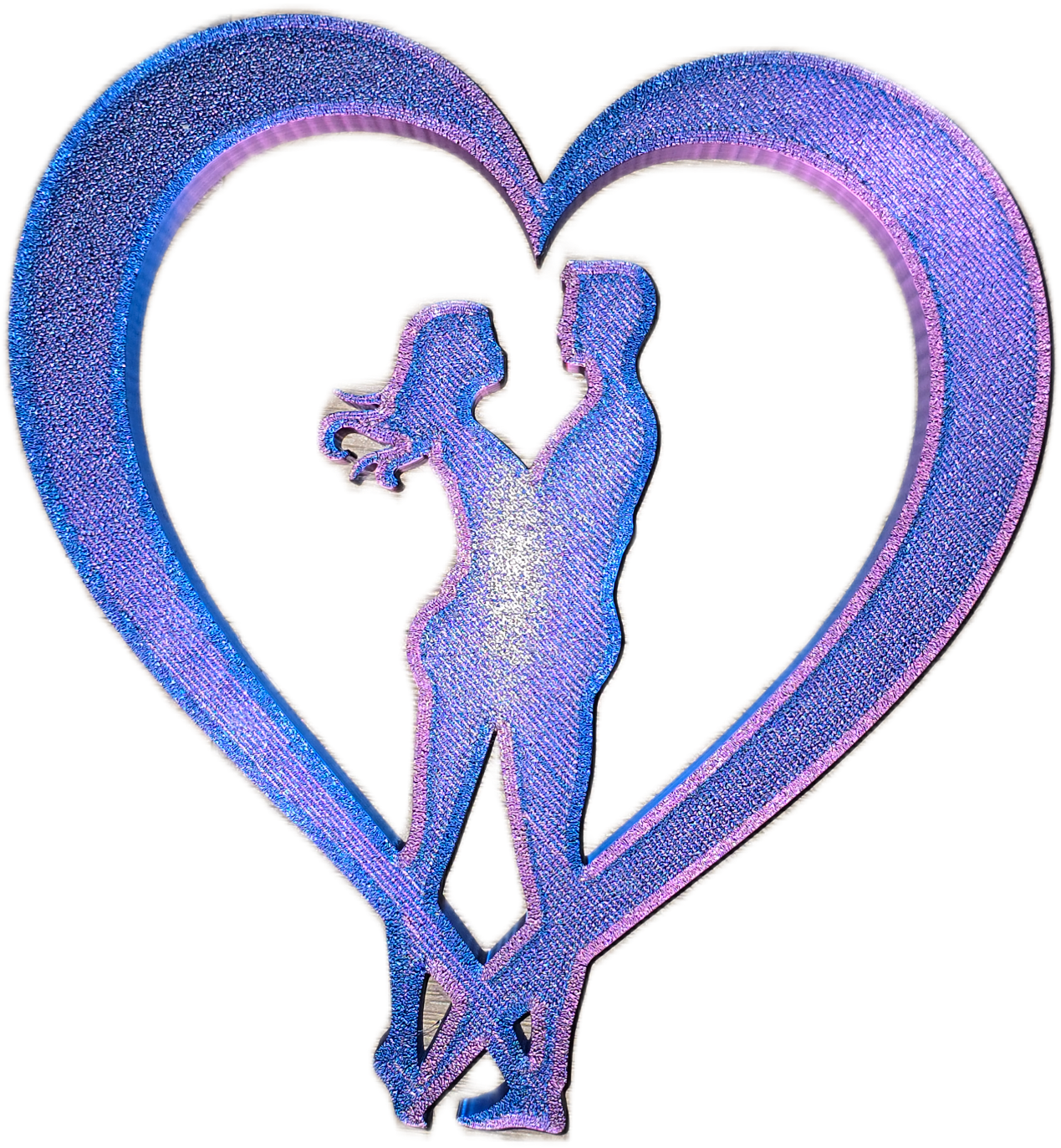 Love Couple In Side Of Heart  